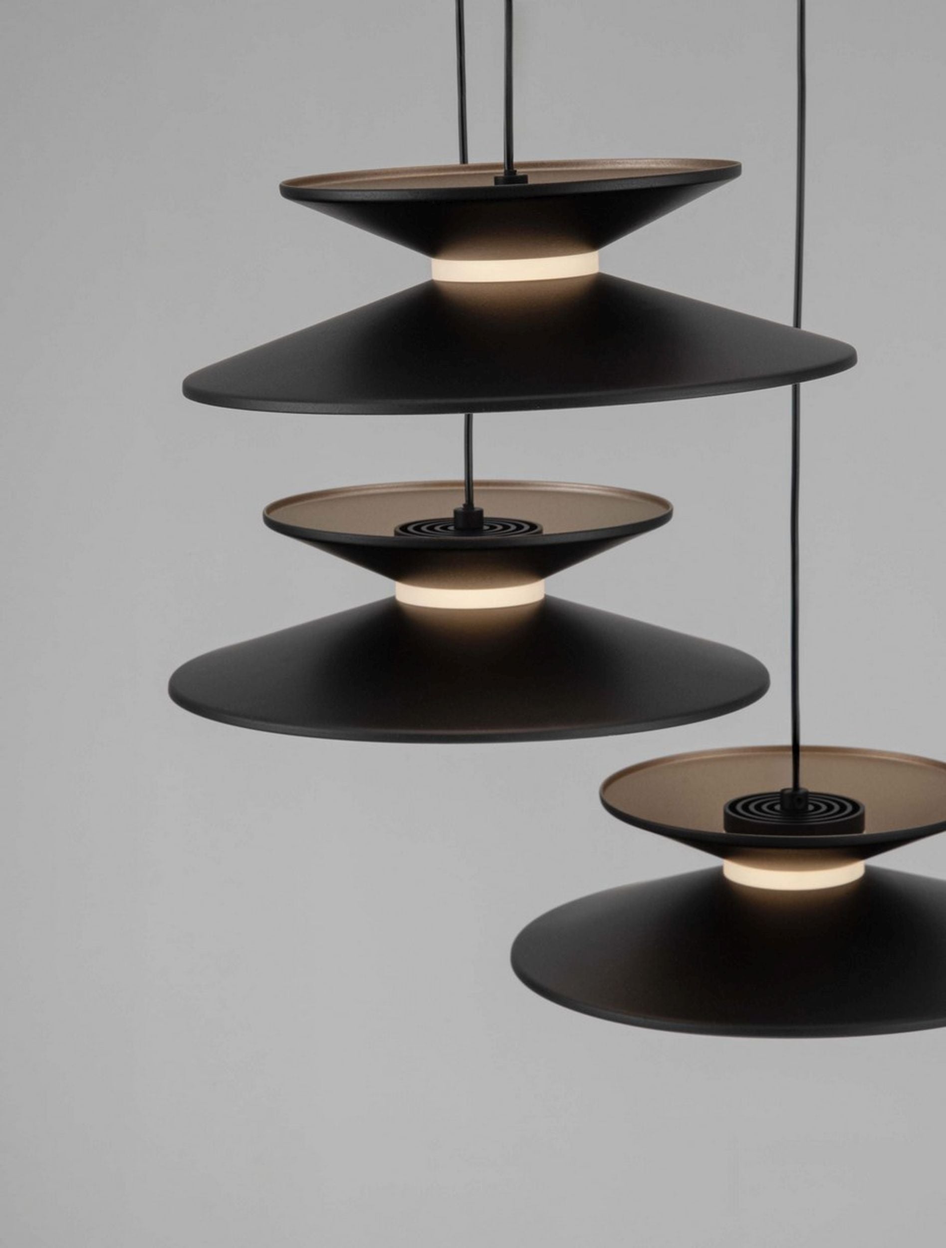 Lampa wisząca Sketter LED x5 złoto-czarna