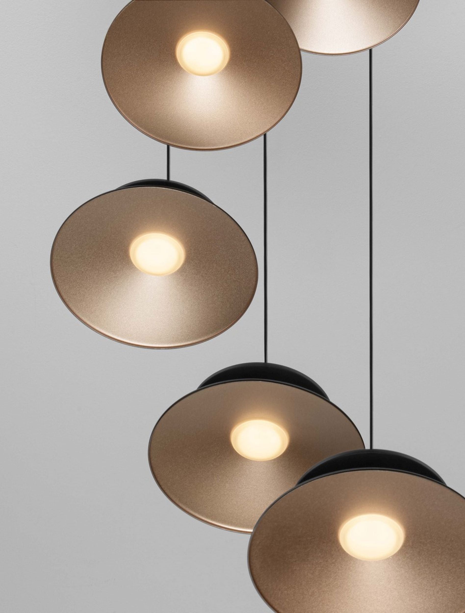 Lampa wisząca Sketter LED x5 złoto-czarna
