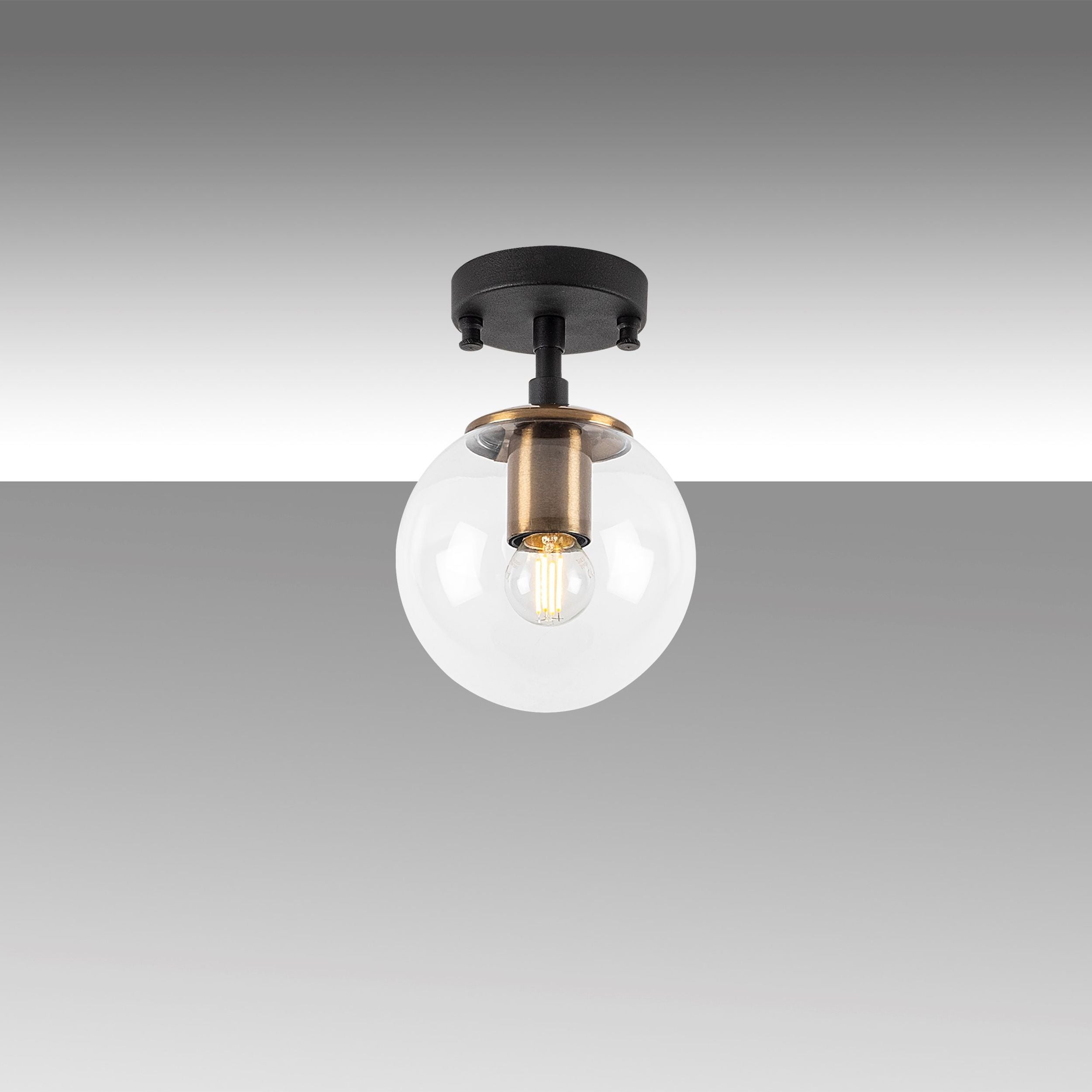 Lampa sufitowa Unchence czarna vintage