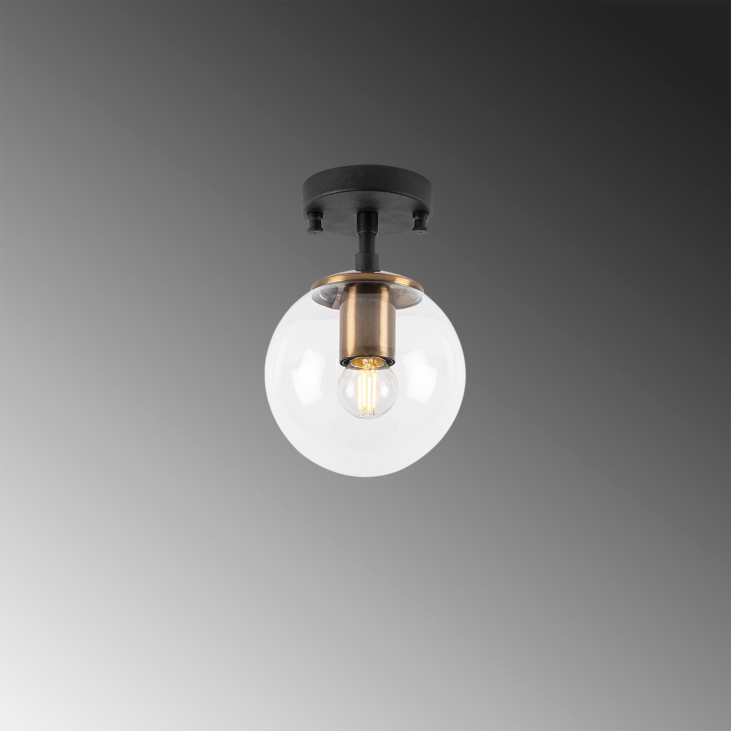 Lampa sufitowa Unchence czarna vintage