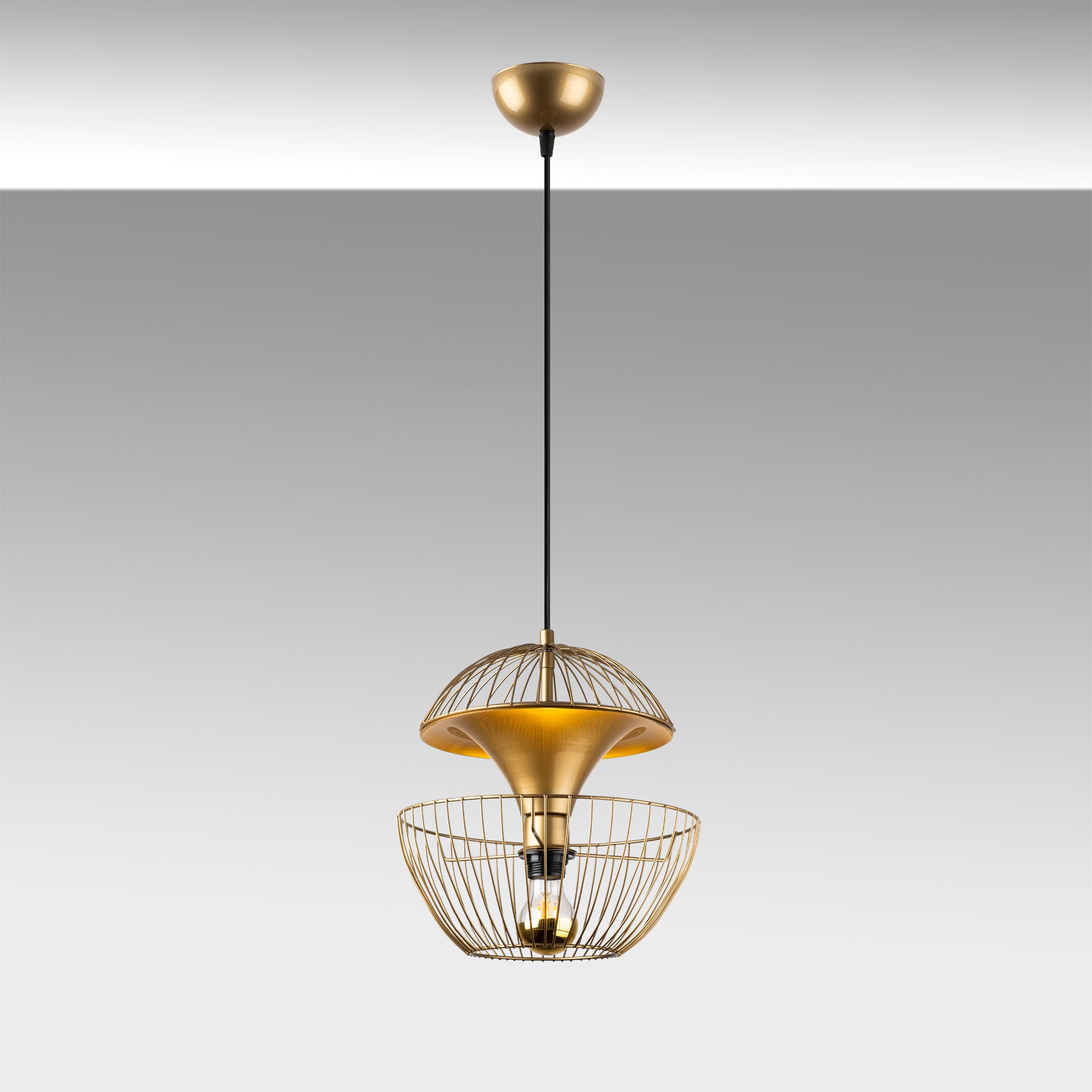 Lampa wisząca Toucke nowoczesna średnica 30 cm złota