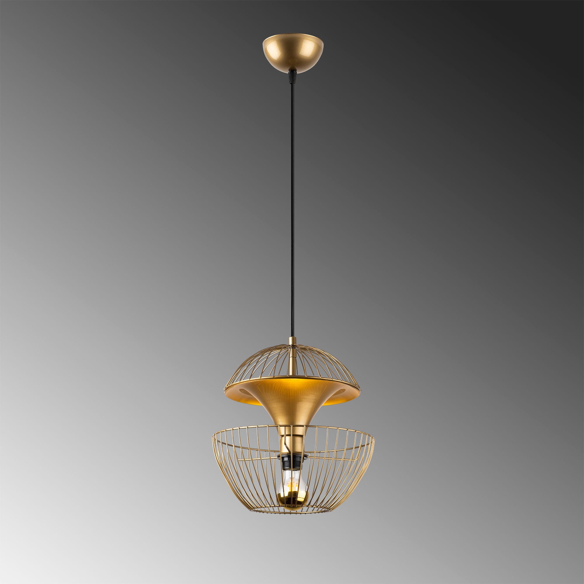 Lampa wisząca Toucke nowoczesna średnica 30 cm złota