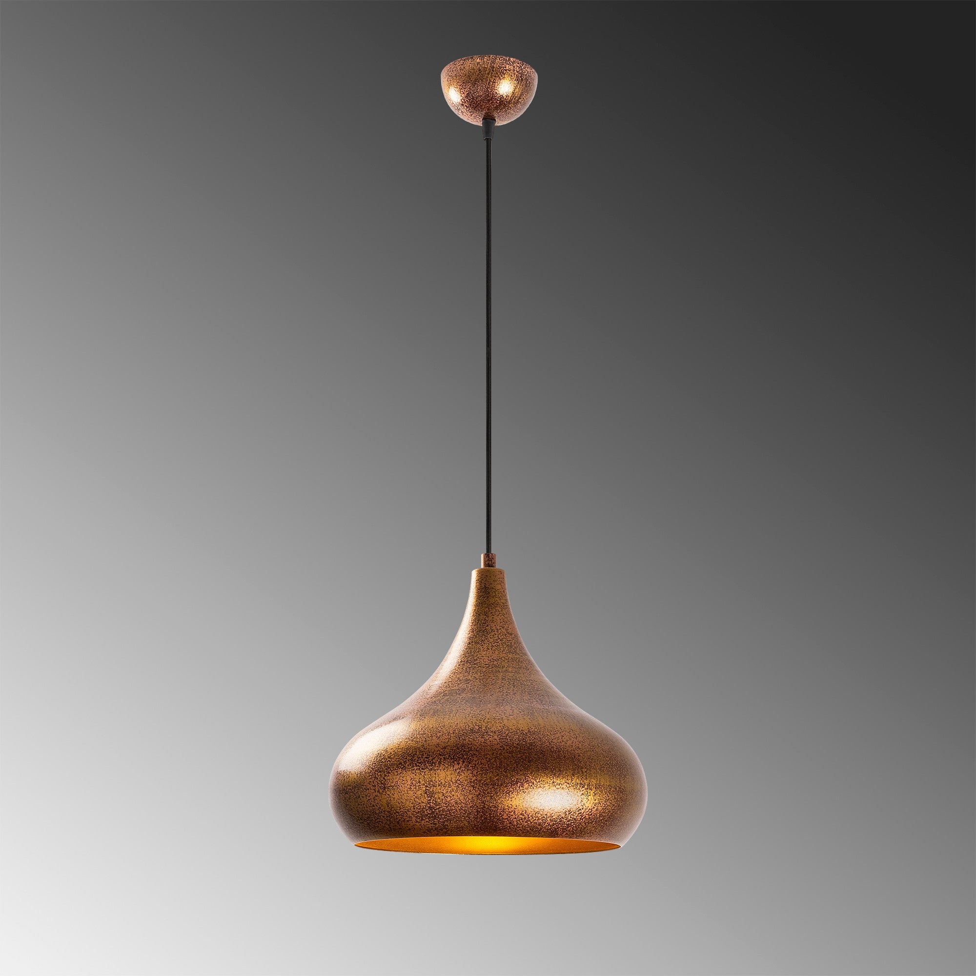 Lampa wisząca Sandshess średnica 28 cm metalowa miedziana