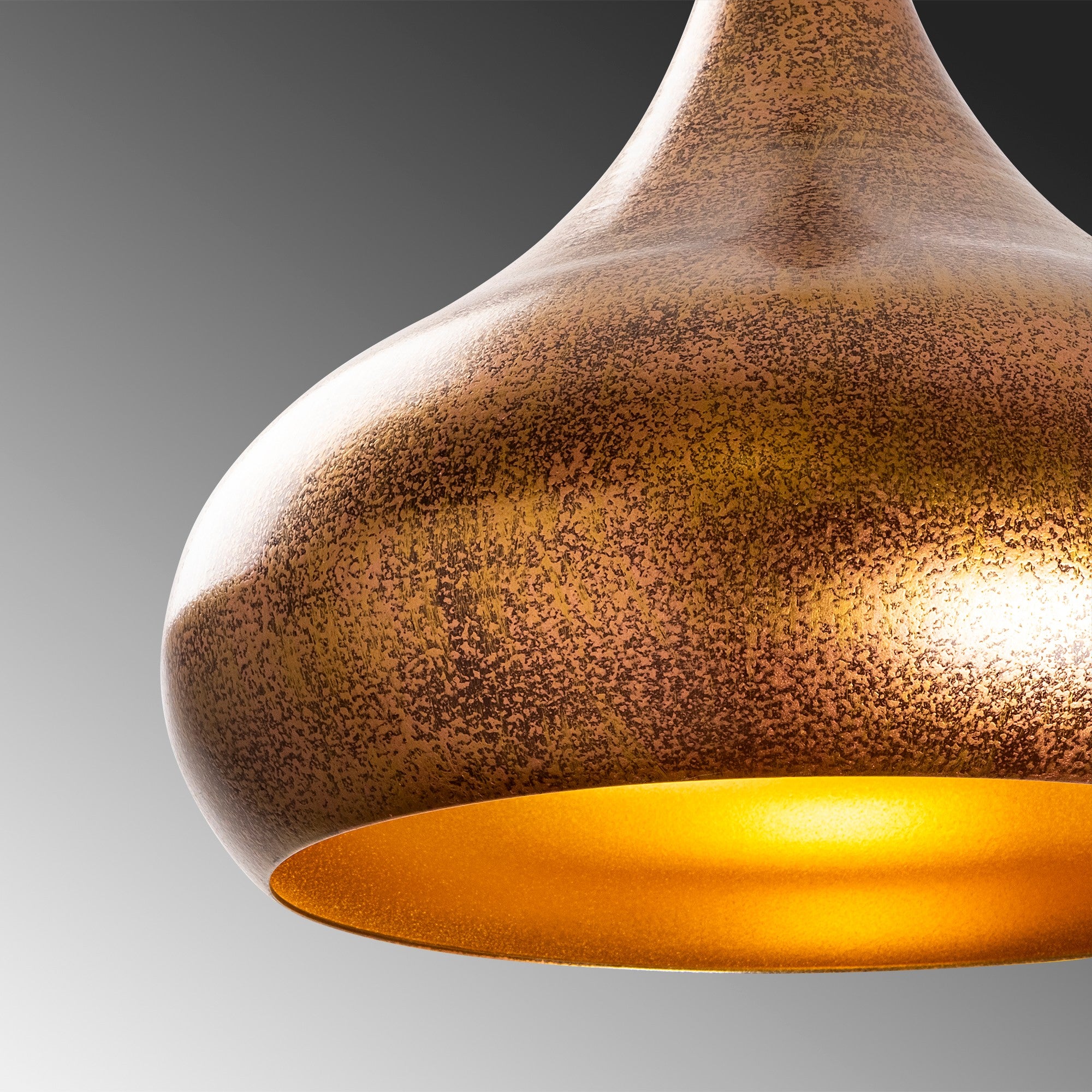 Lampa wisząca Sandshess średnica 28 cm metalowa miedziana