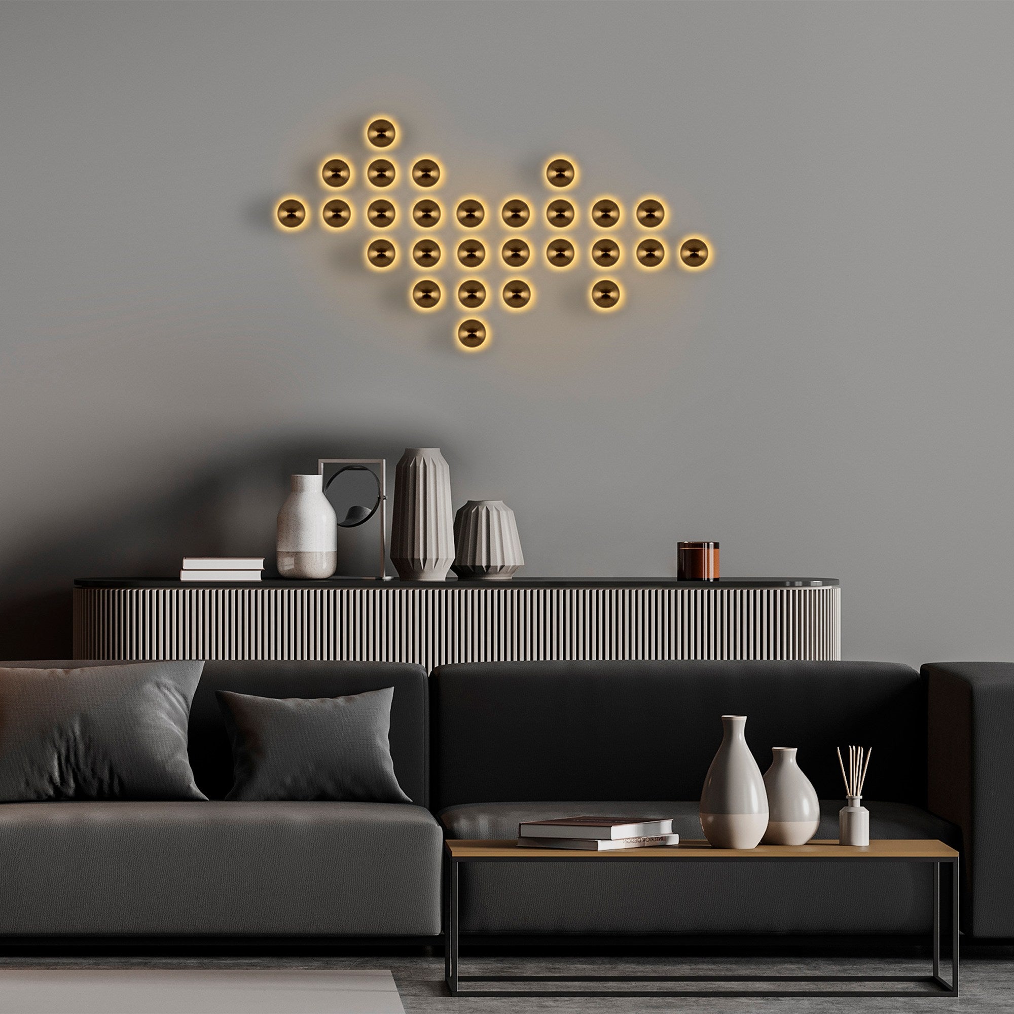 Lampa ścienna Emears średnica 12 cm złota