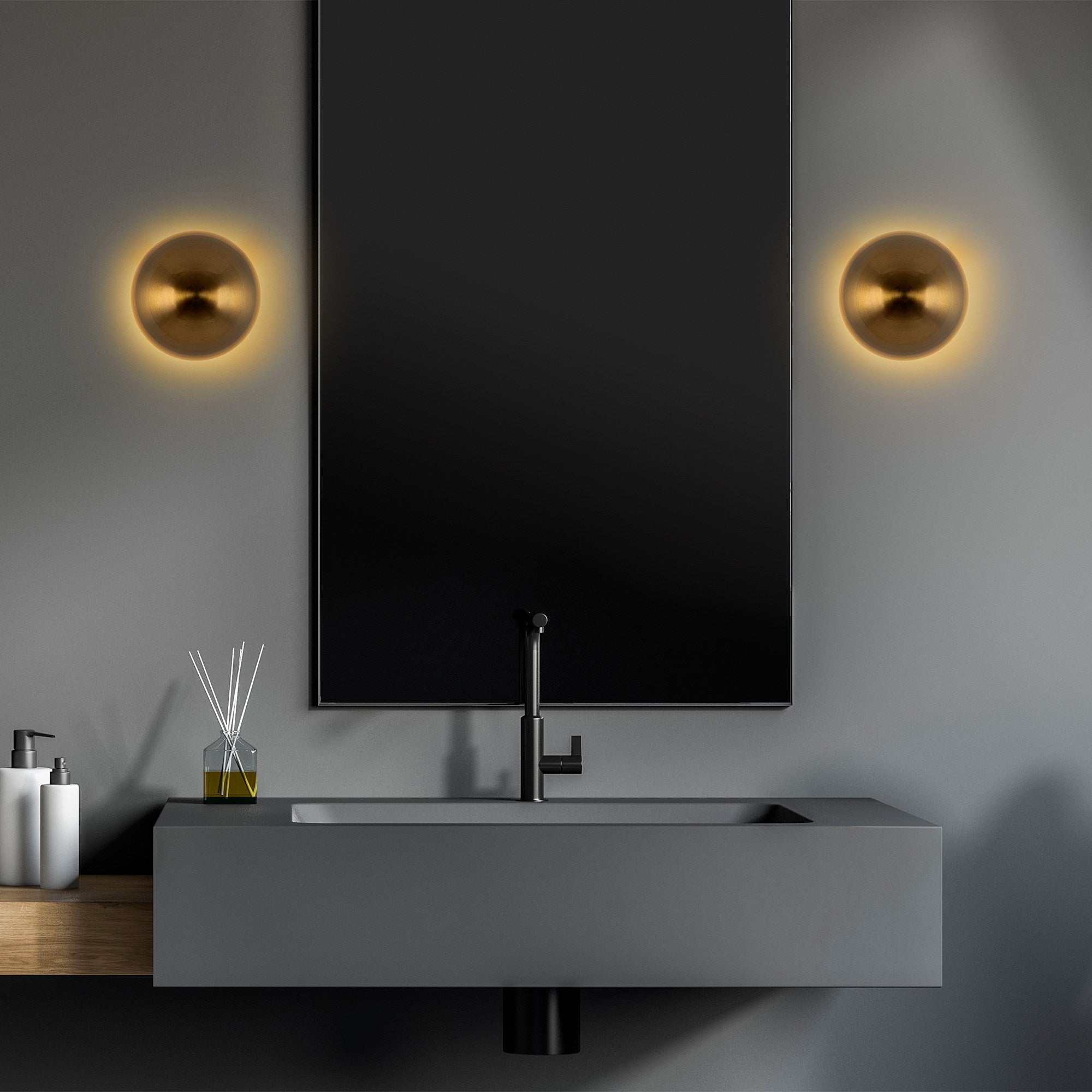 Lampa ścienna Emears średnica 20 cm złota