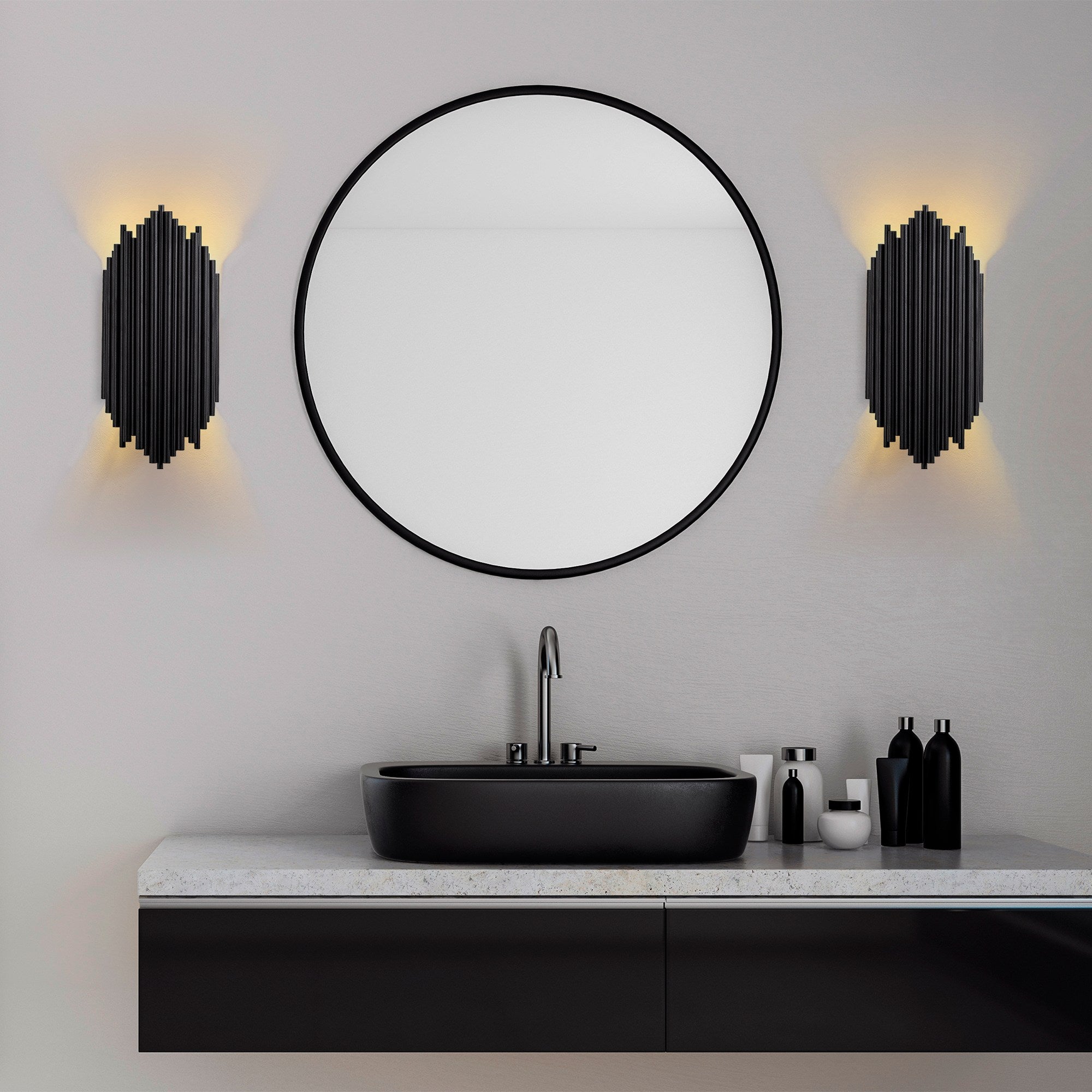 Lampa ścienna Bolines 50 cm czarna