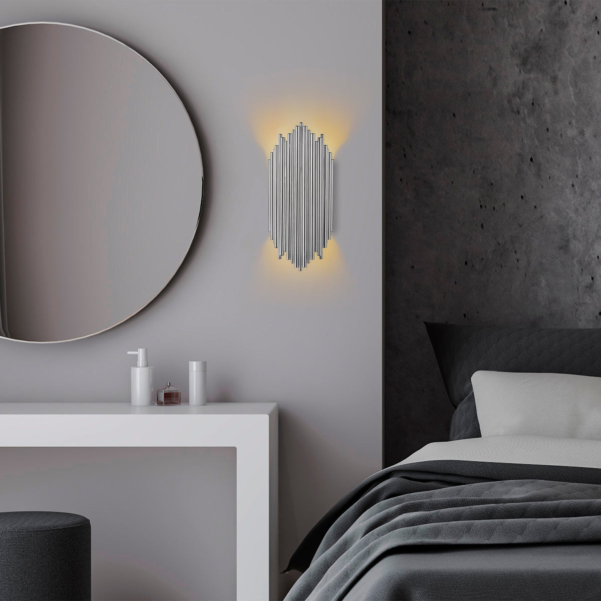 Lampa ścienna Bolines 50 cm chromowana - oświetlenie LED