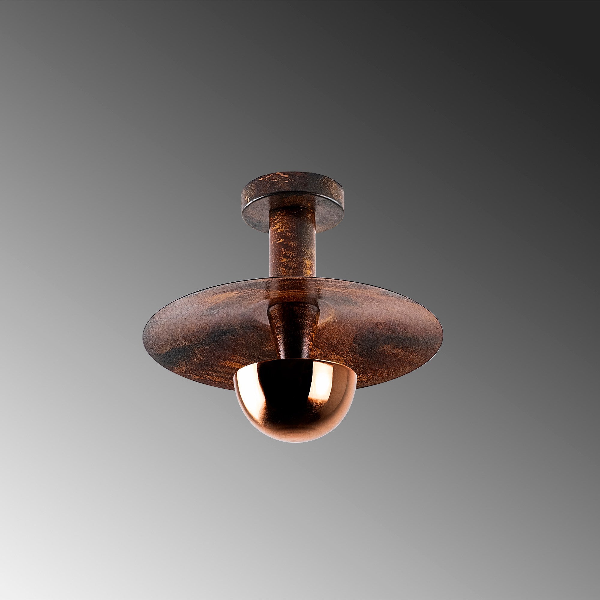 Lampa sufitowa Novelock średnica 28 cm miedziana