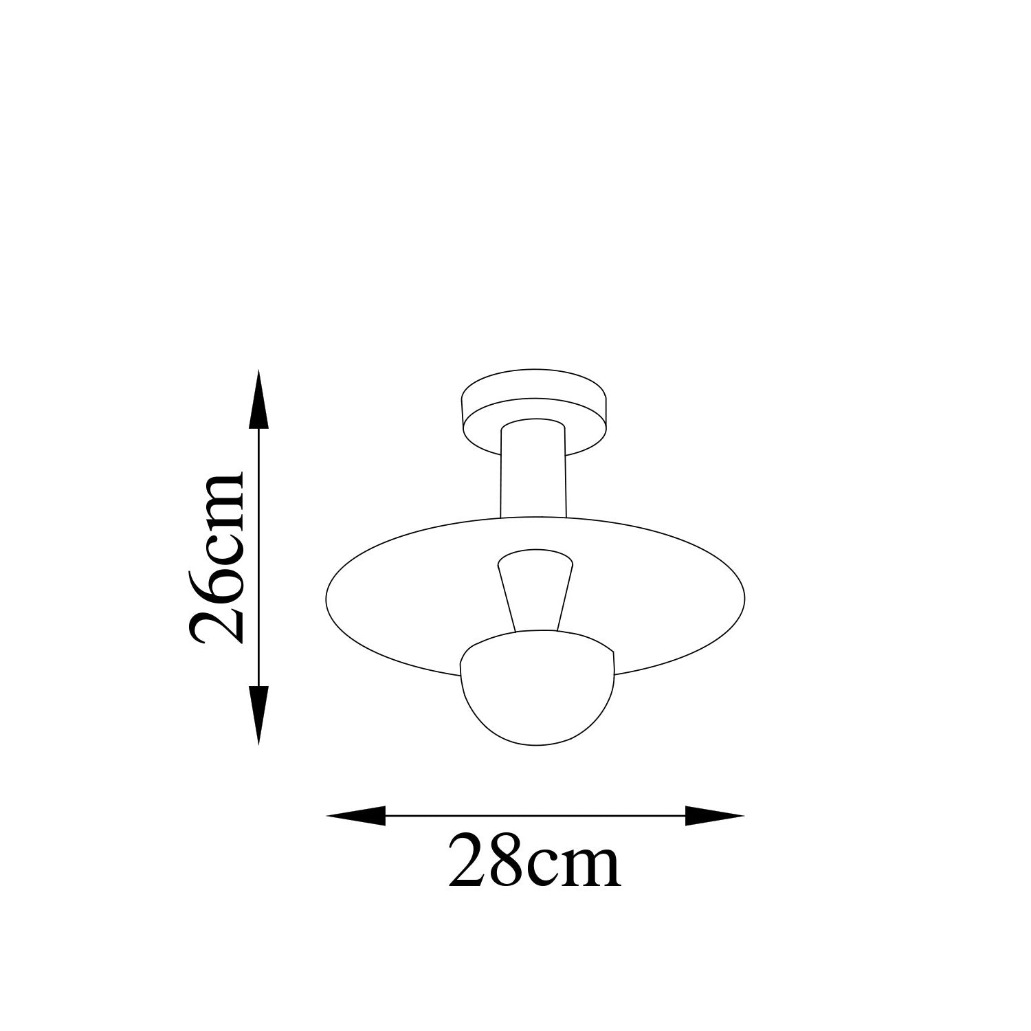 Lampa sufitowa Novelock średnica 28 cm miedziana
