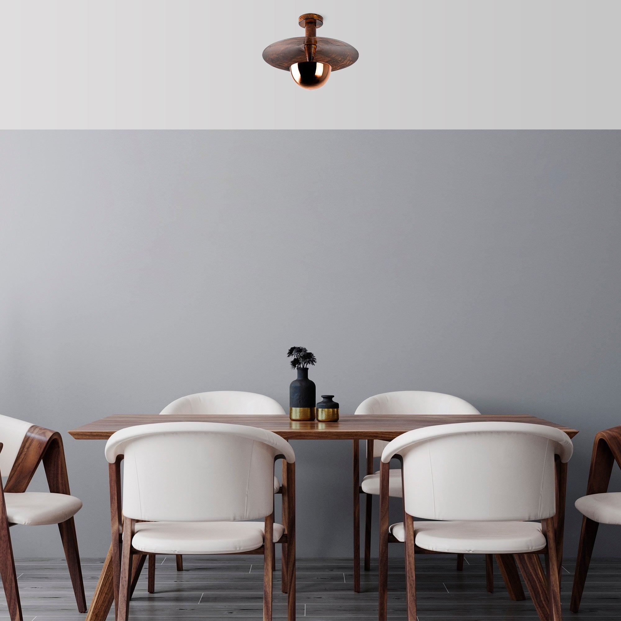Lampa sufitowa Novelock średnica 38 cm miedziana