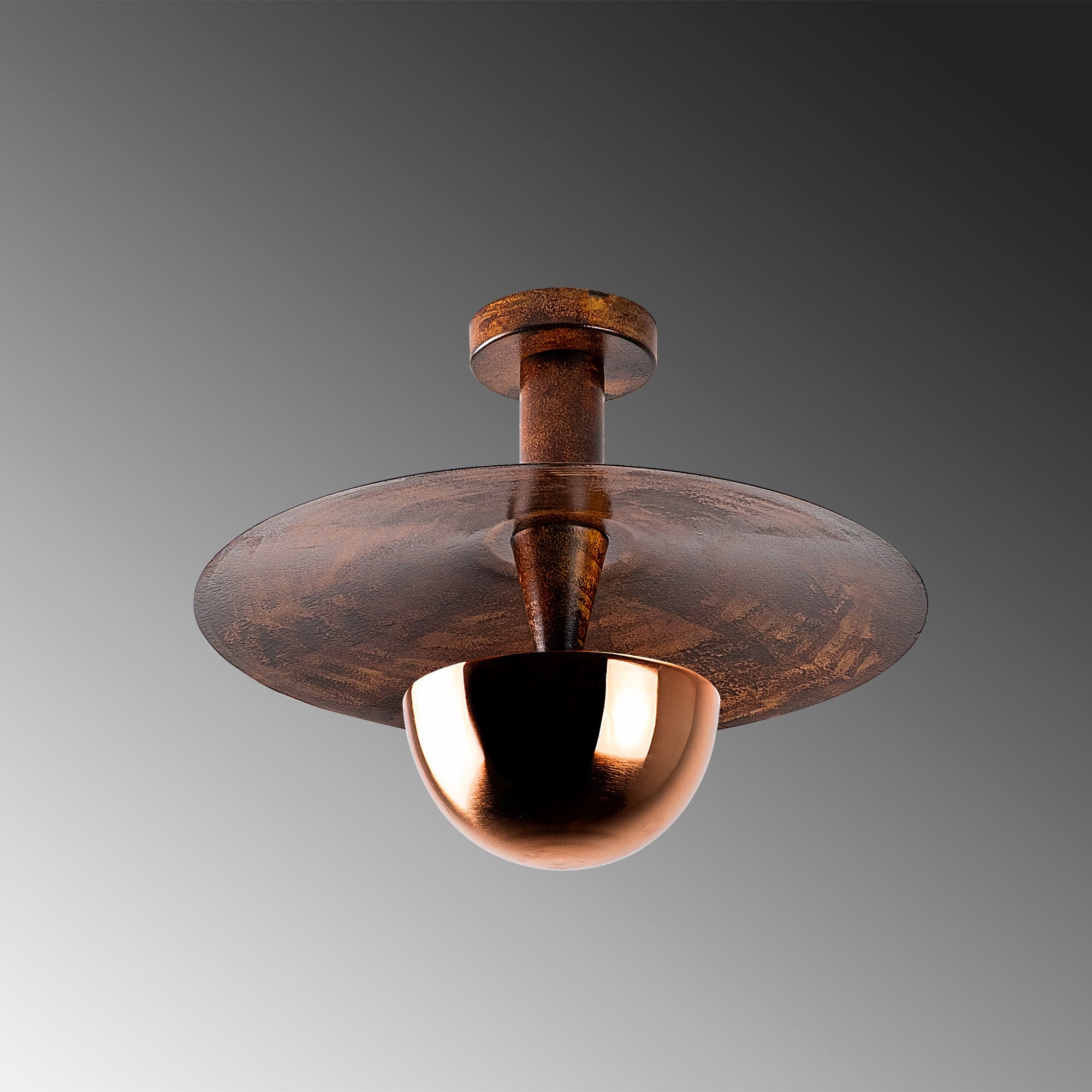 Lampa sufitowa Novelock średnica 38 cm miedziana