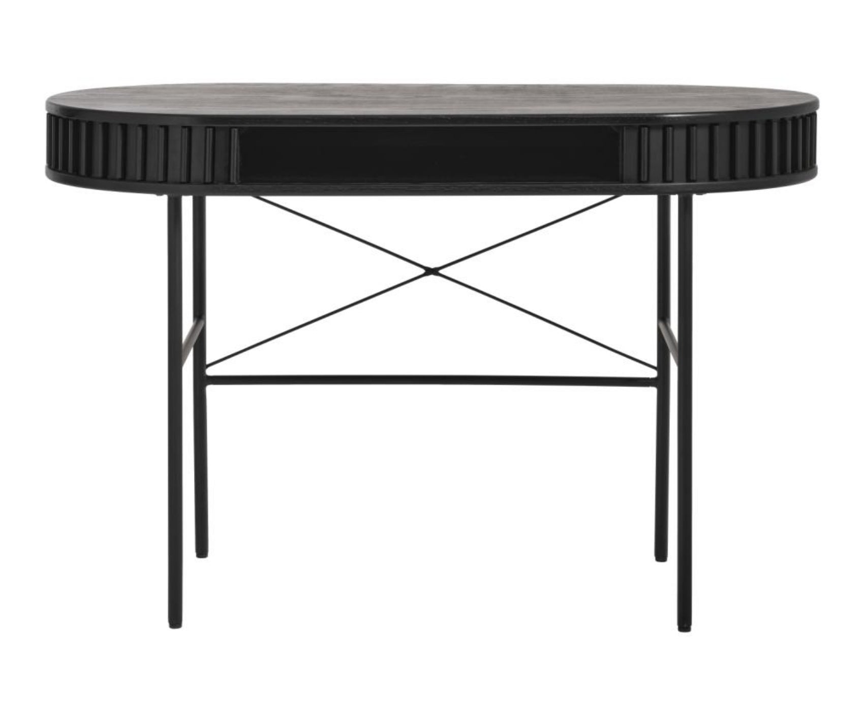 Biurko Ovitties 120x60 cm czarne lamele