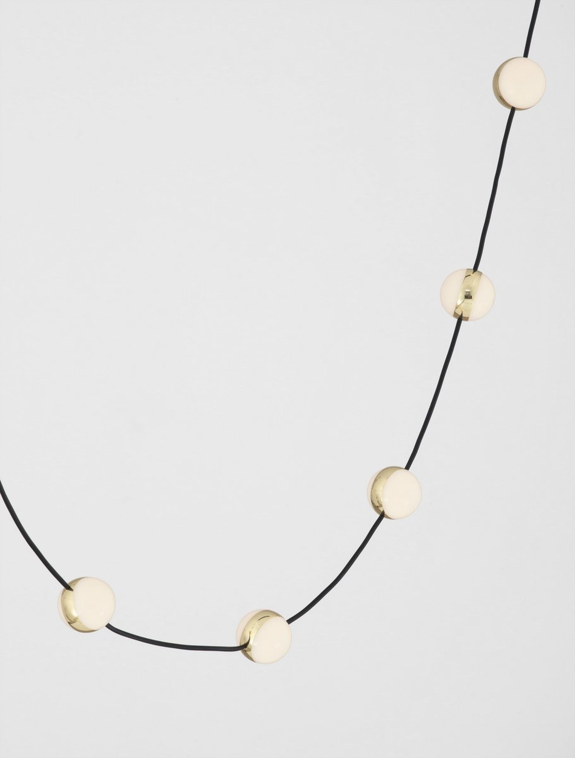 Lampa wisząca Systally LED 160 cm złoto-czarna girlanda