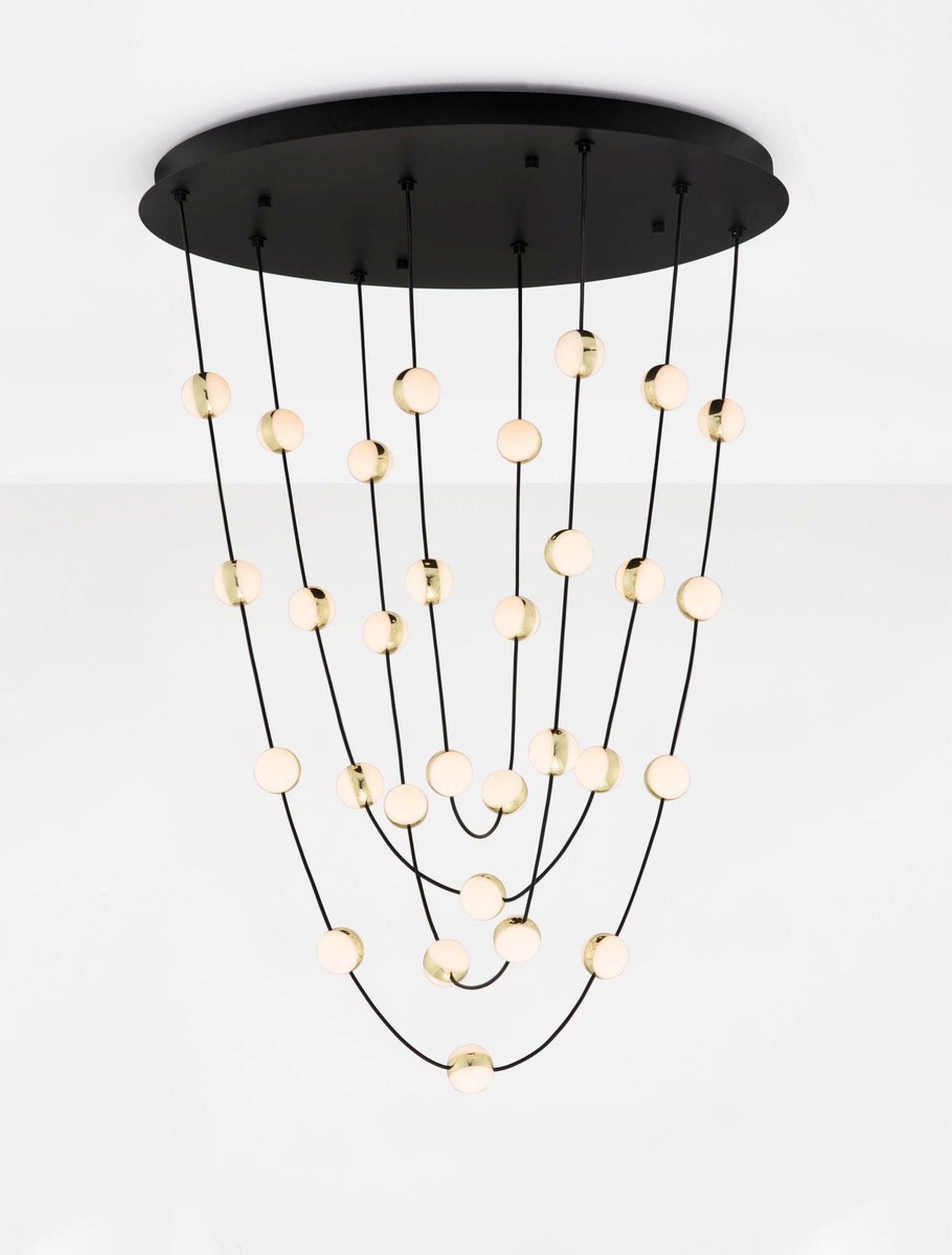 Lampa wisząca Systally LED 120 cm złoto-czarna