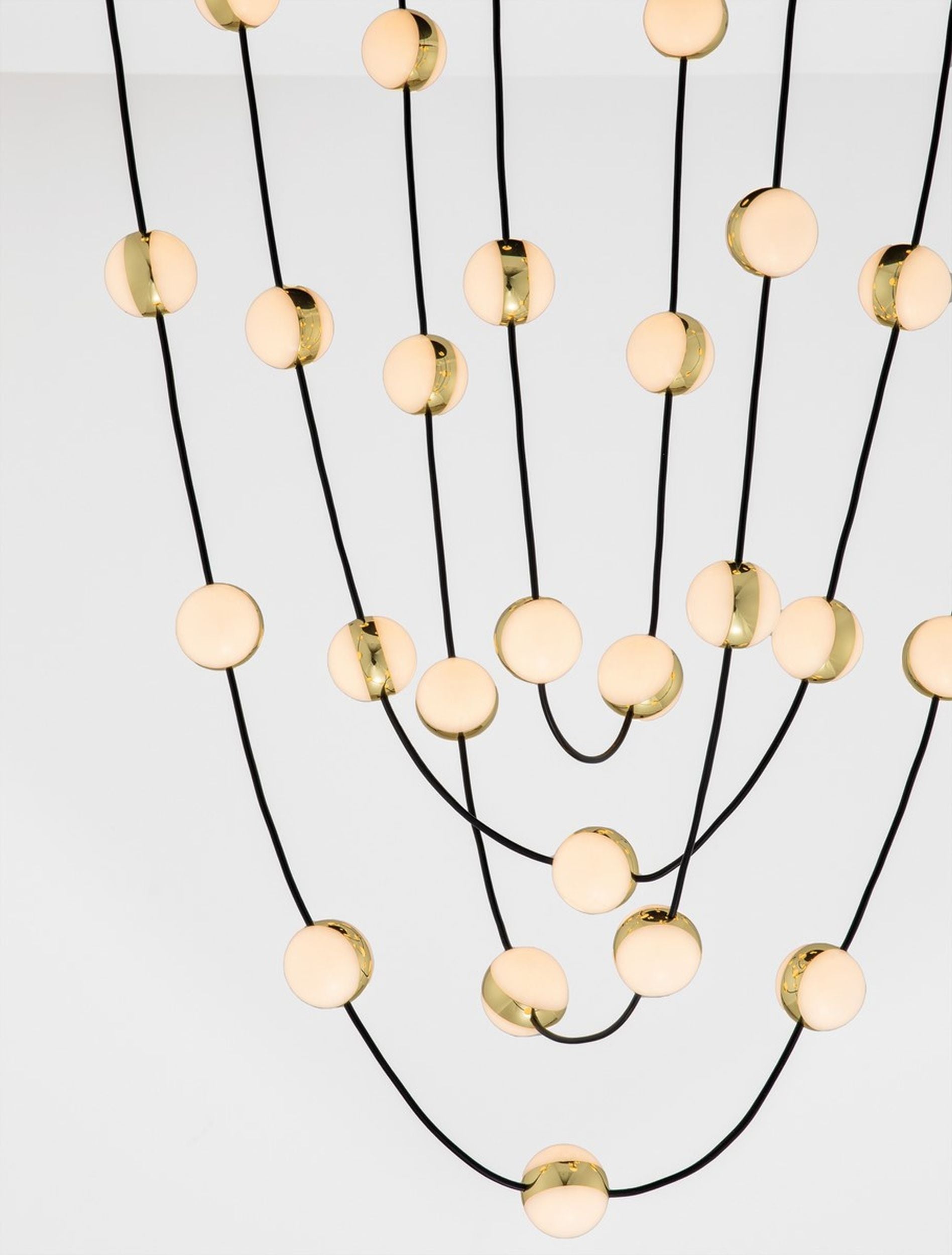 Lampa wisząca Systally LED 120 cm złoto-czarna