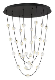Lampa wisząca Systally LED 120 cm złoto-czarna