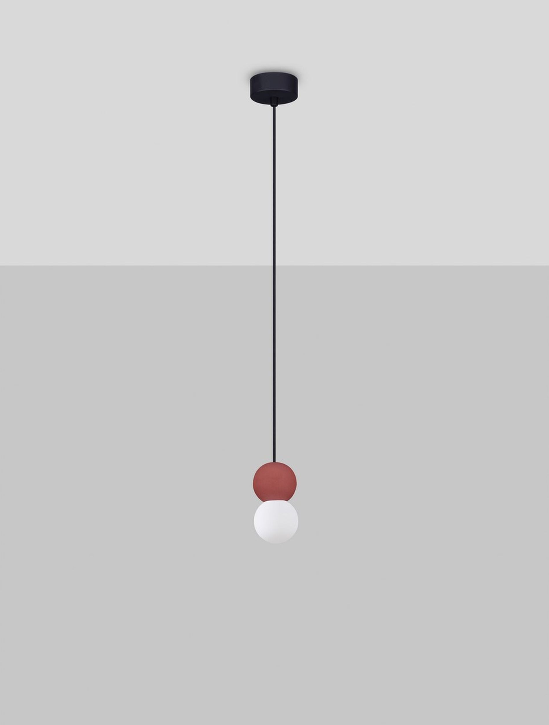 Lampa wisząca Enniess x2 czerwona