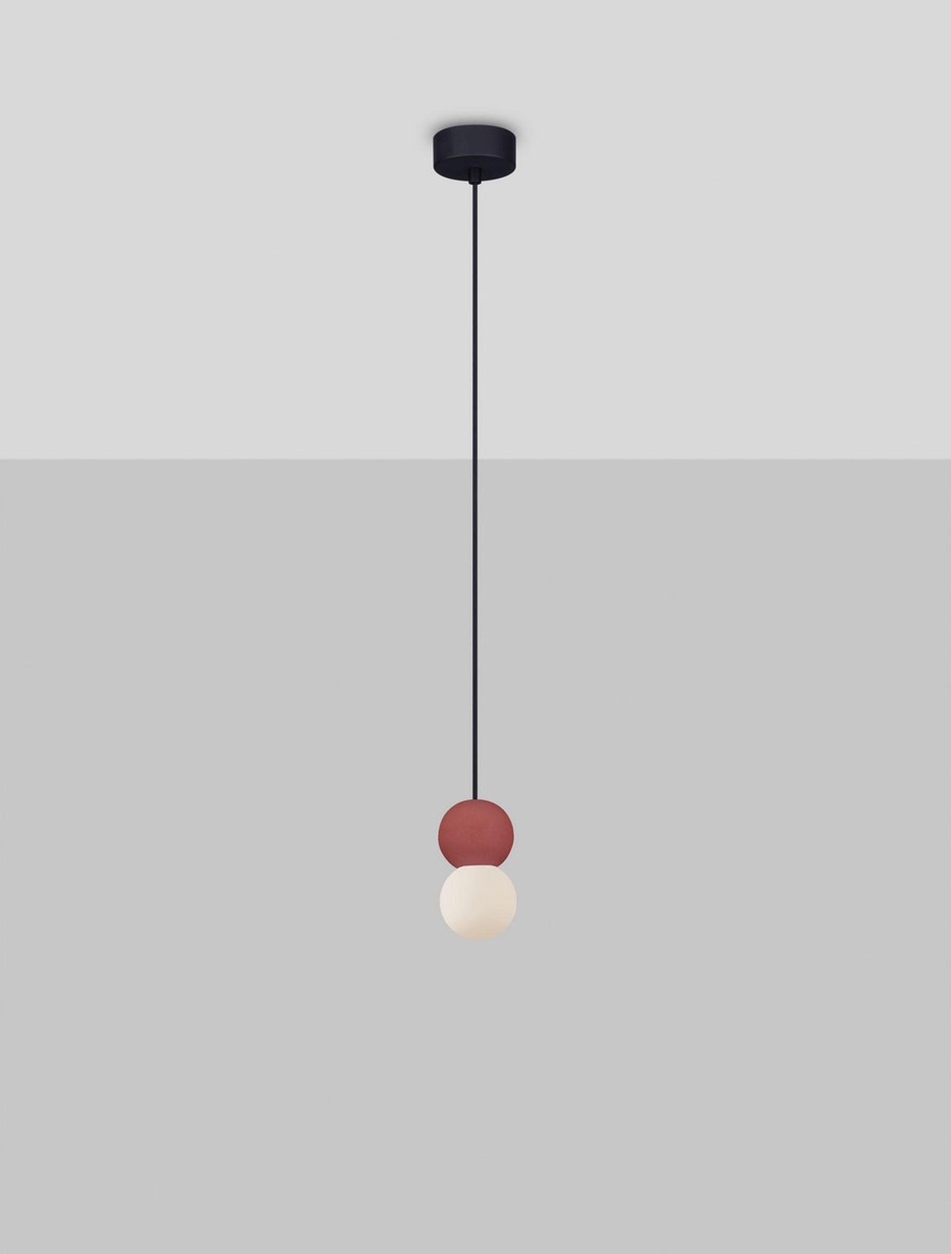 Lampa wisząca Enniess x2 czerwona