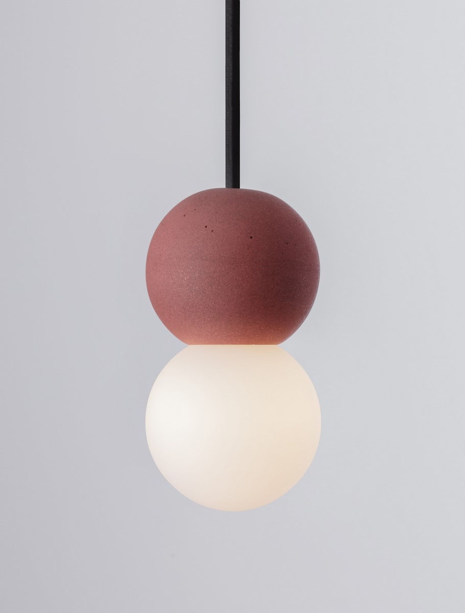 Lampa wisząca Enniess x2 czerwona