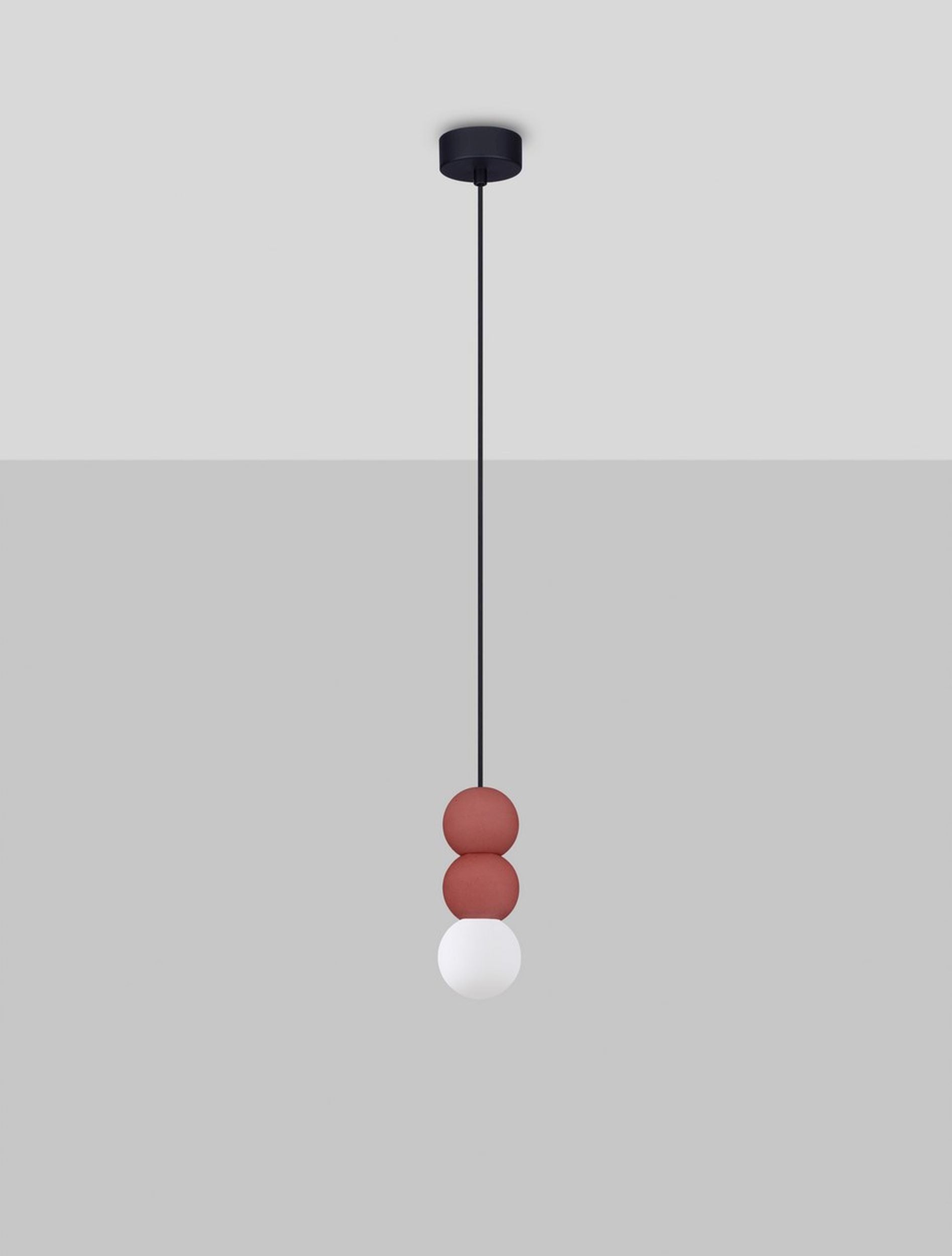 Lampa wisząca Enniess x3 czerwona