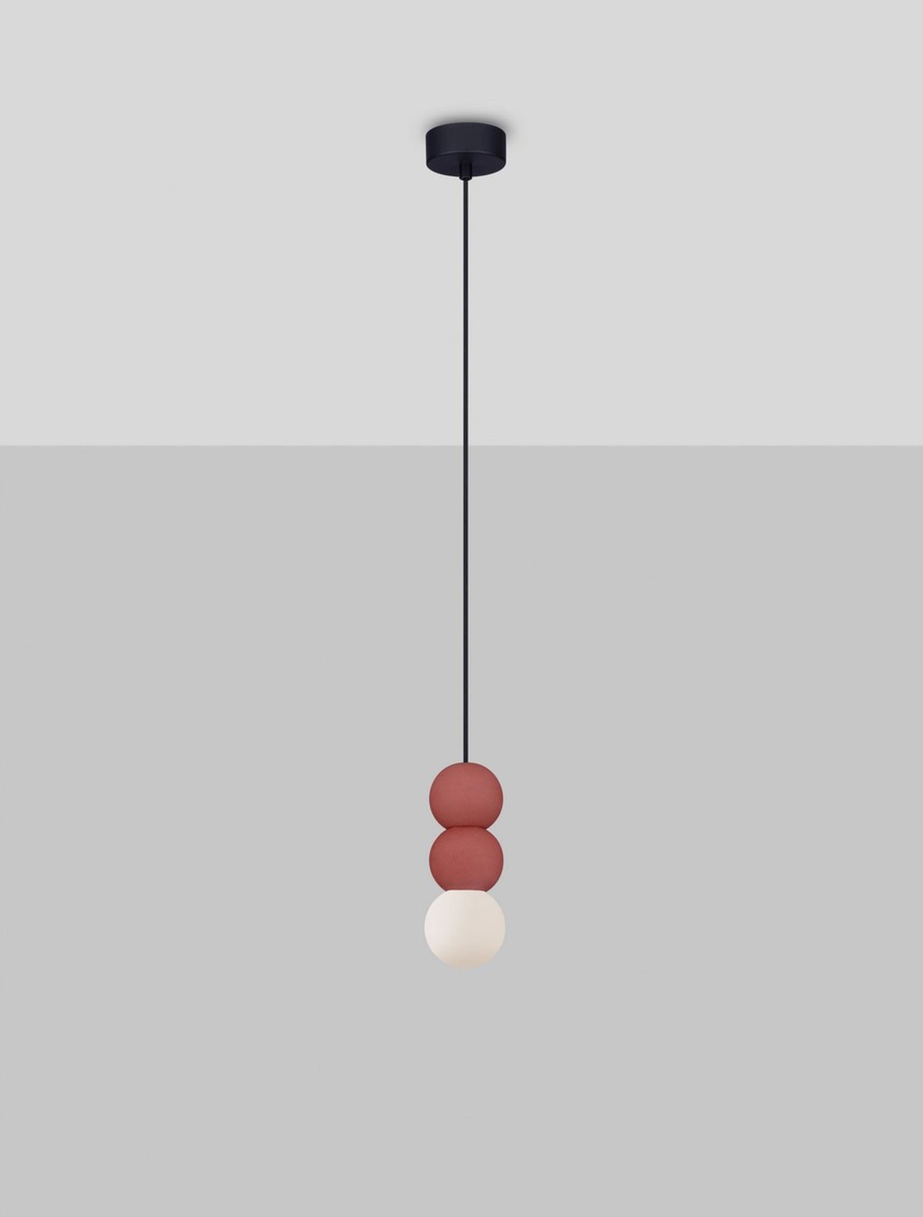 Lampa wisząca Enniess x3 czerwona