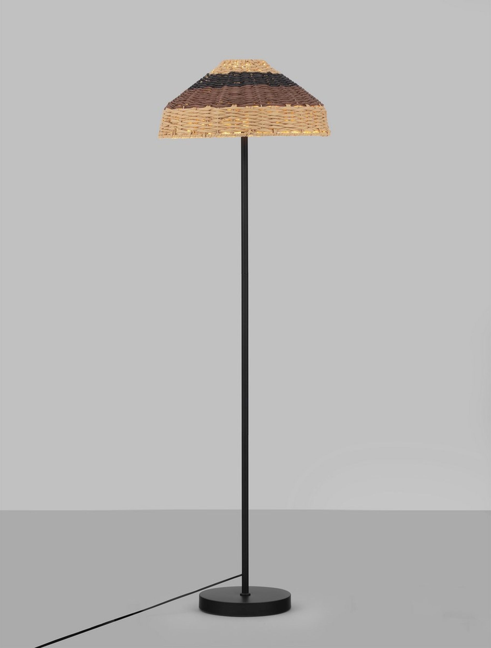 Lampa podłogowa Digilly czarno-brązowa