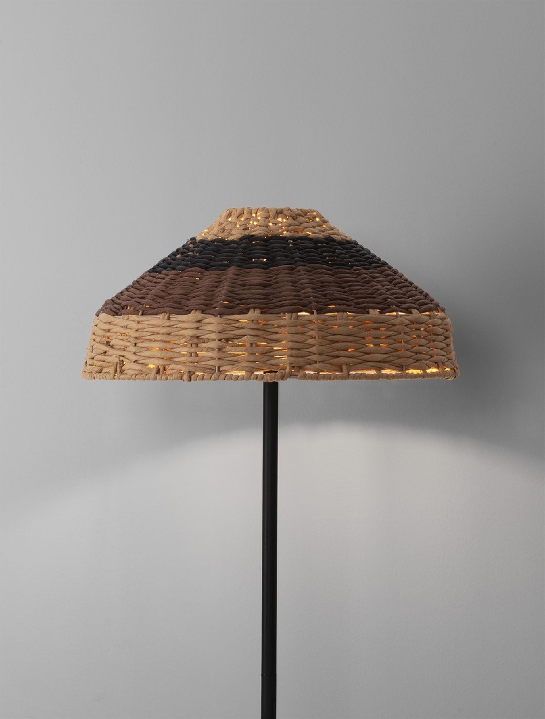 Lampa podłogowa Digilly czarno-brązowa