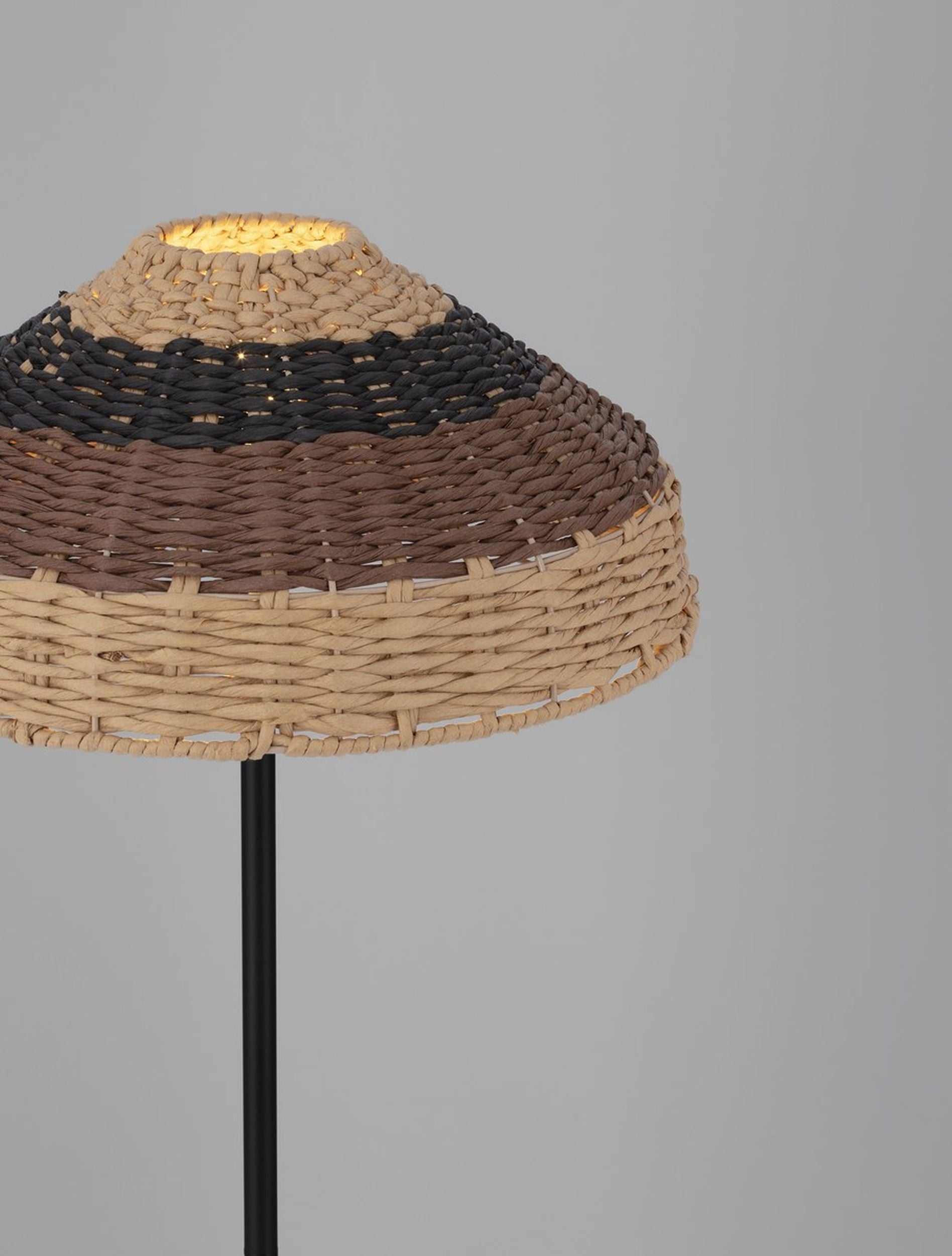 Lampa podłogowa Digilly czarno-brązowa