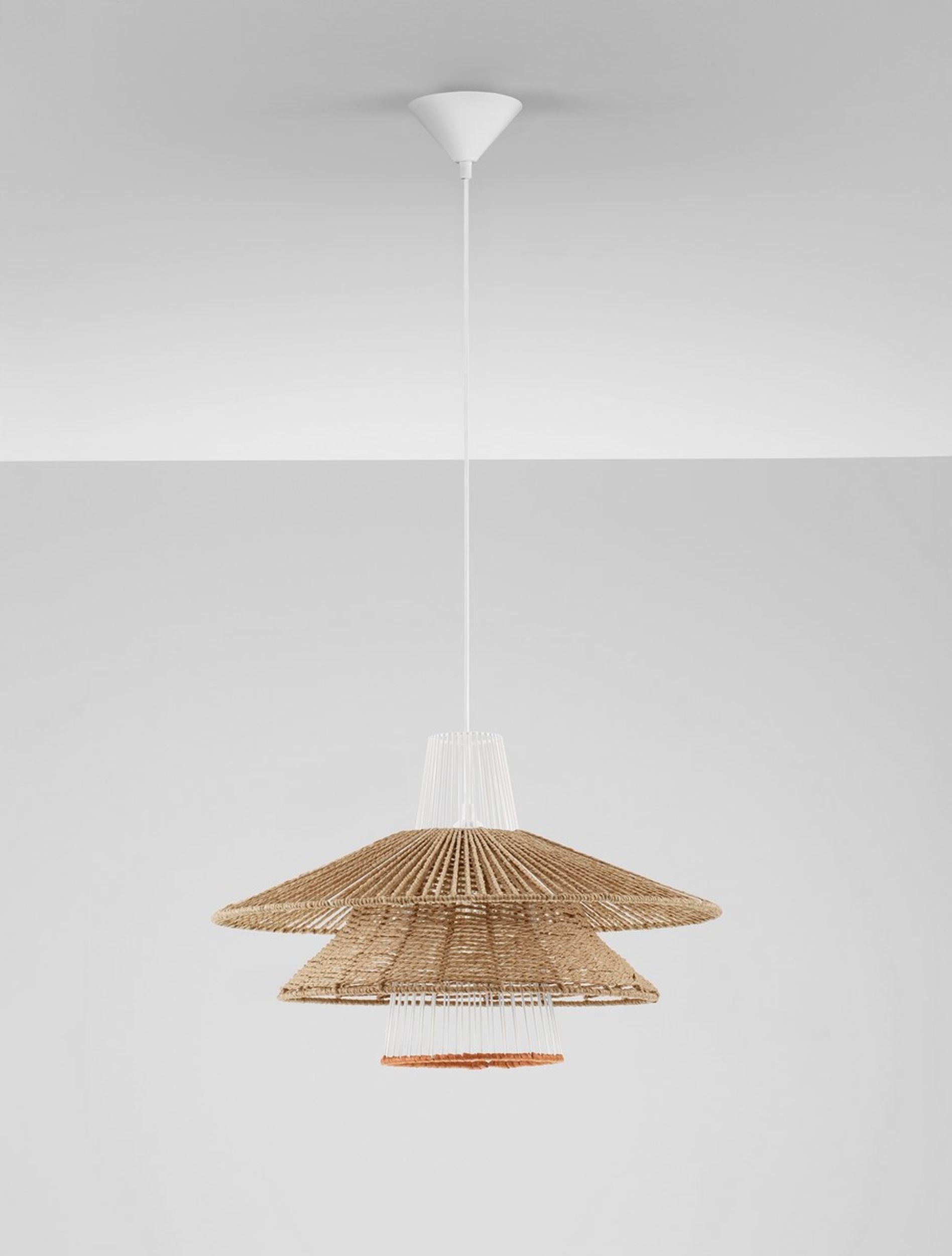 Lampa wisząca Silley brązowo-biała