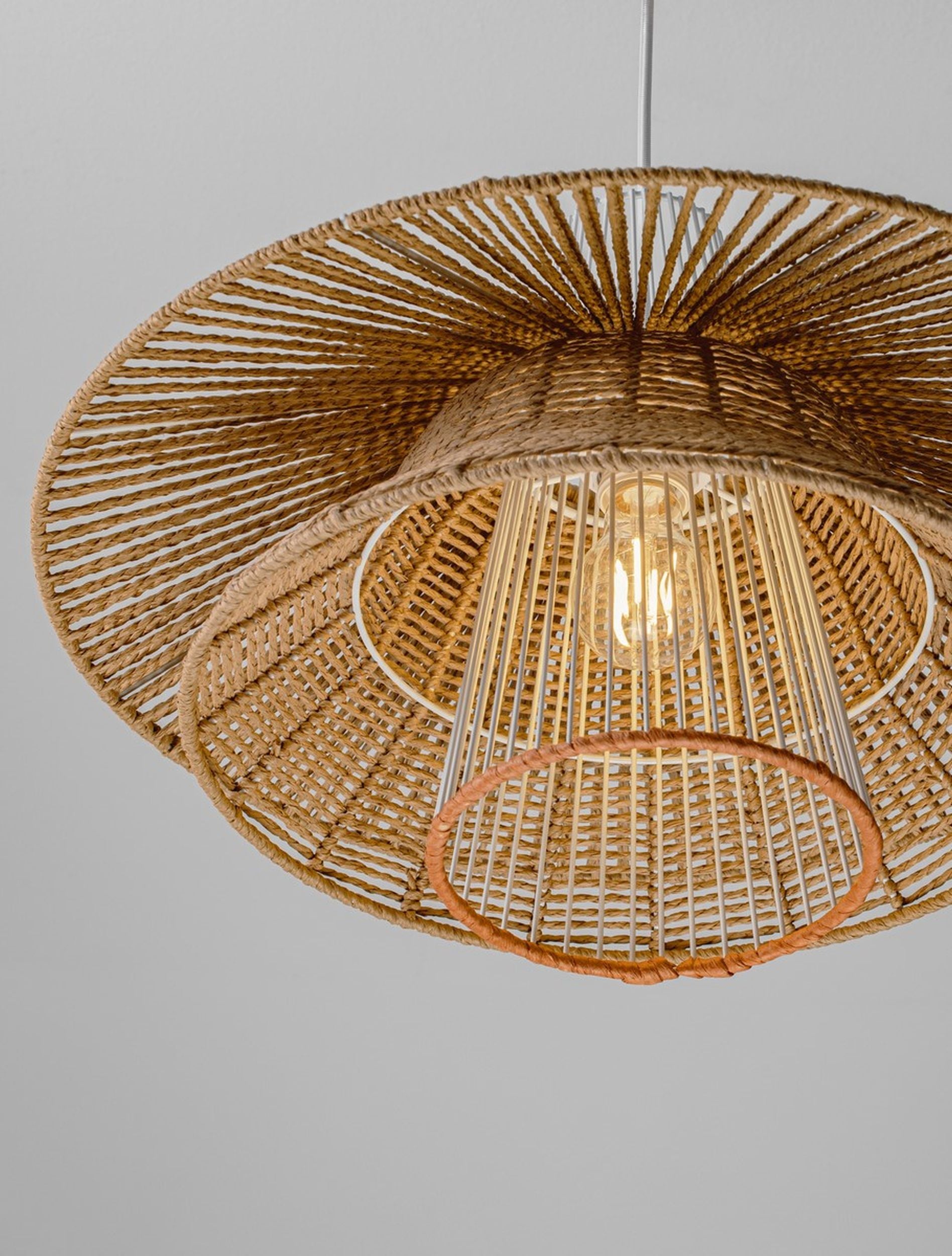 Lampa wisząca Silley brązowo-biała