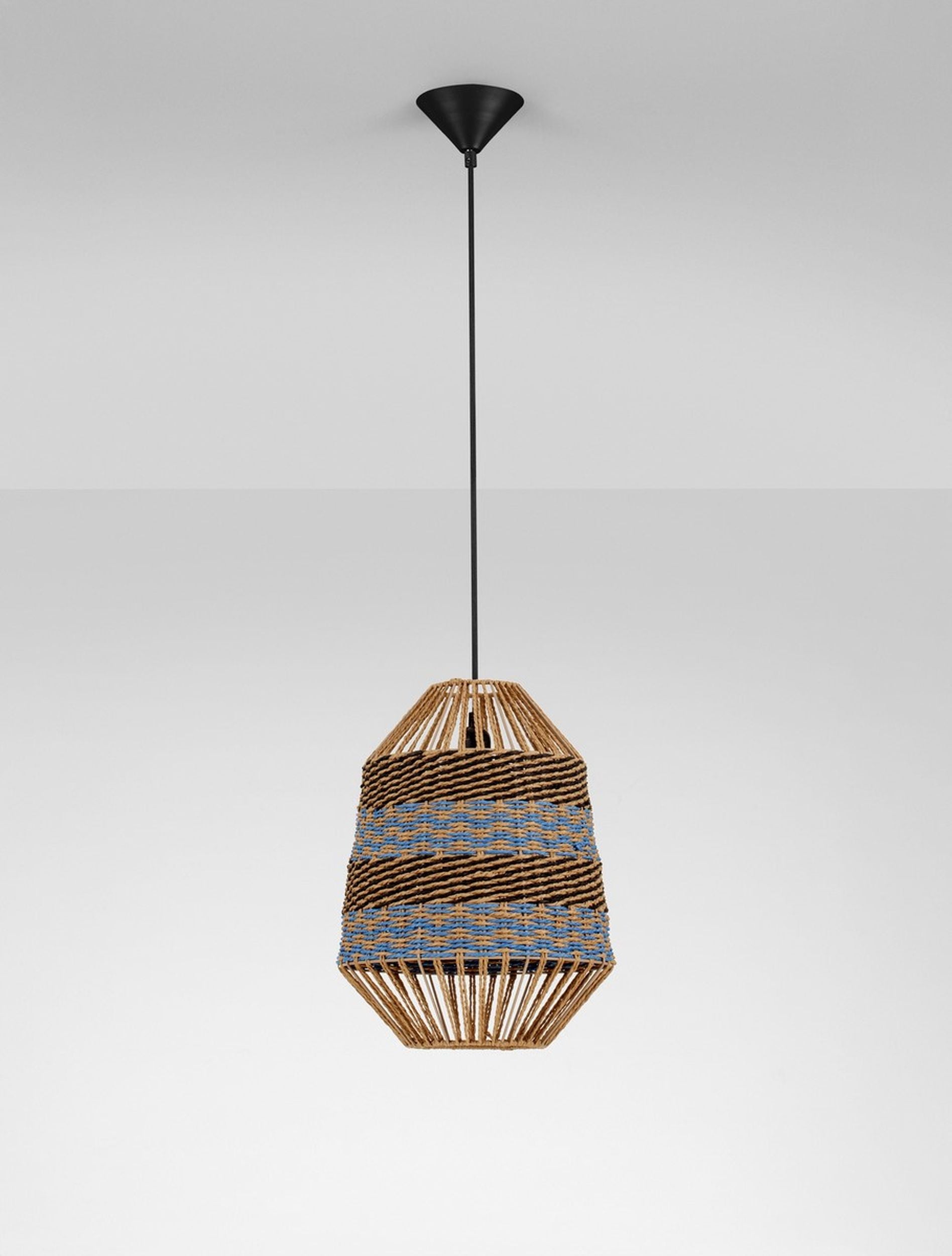 Lampa wiszaca Suffess niebiesko-brązowa