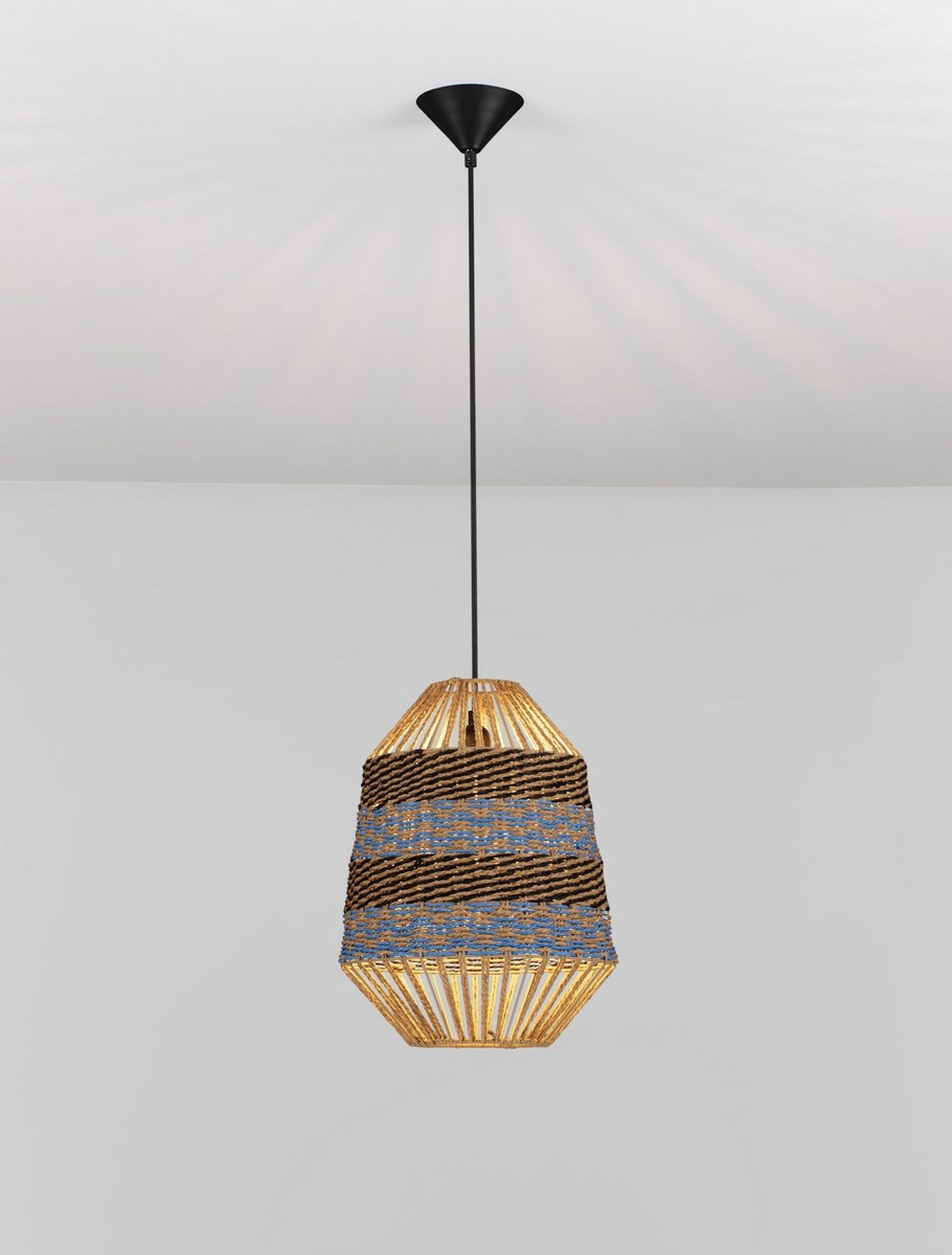 Lampa wiszaca Suffess niebiesko-brązowa