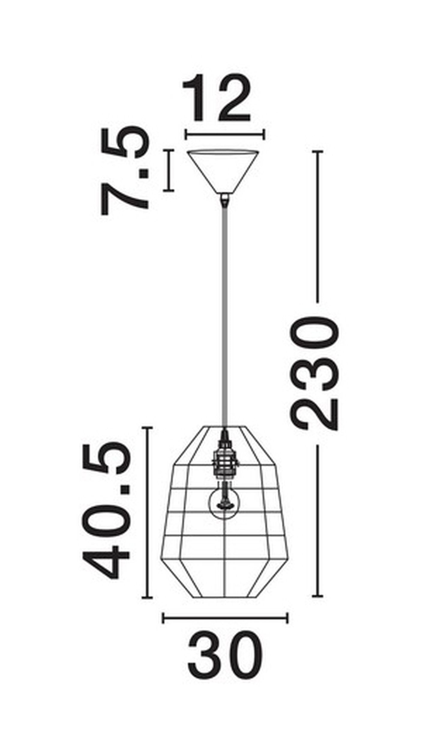 Lampa wiszaca Suffess niebiesko-brązowa
