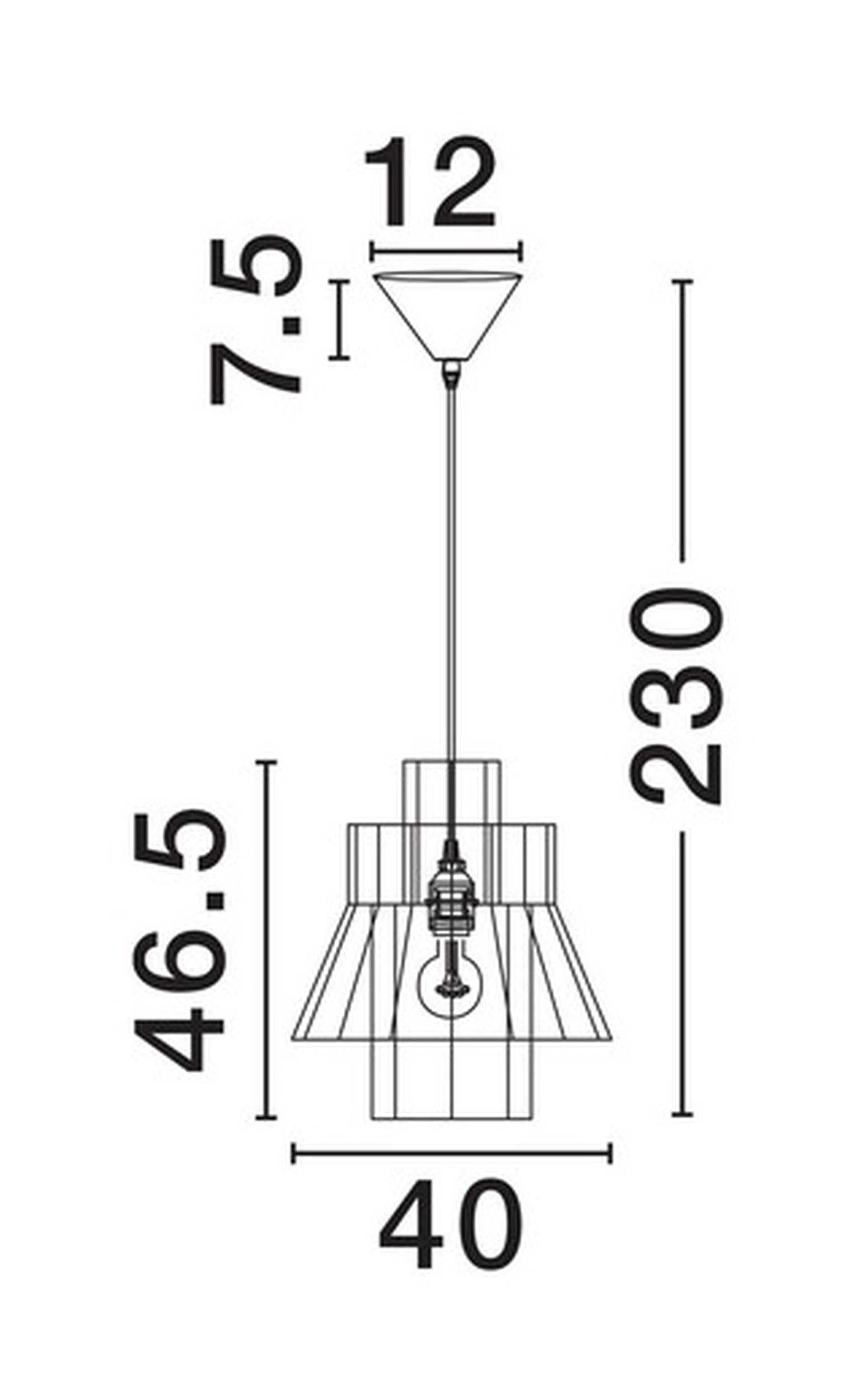 Lampa wisząca Giazze brązowa