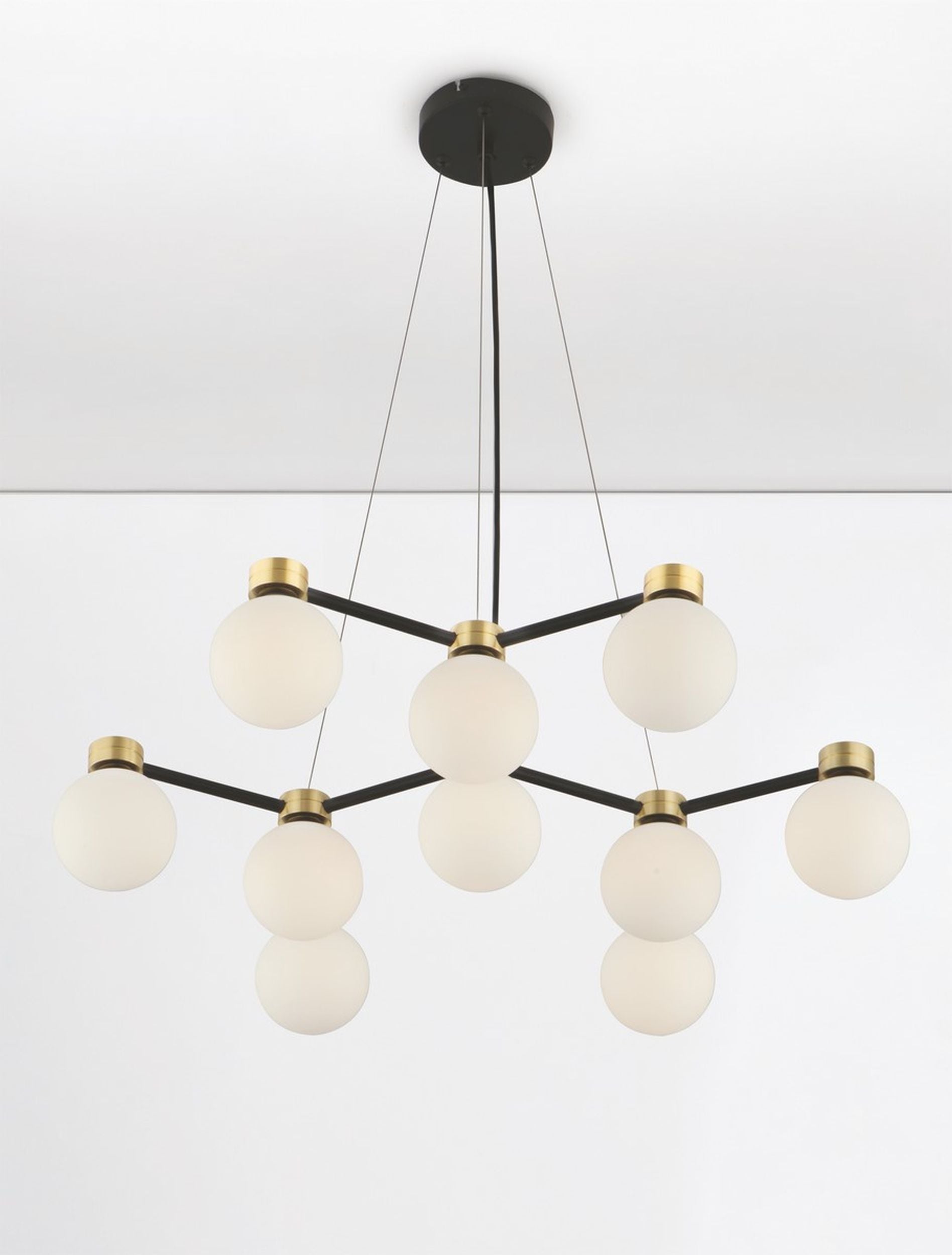 Lampa wisząca Devorie x10 czarno-złota