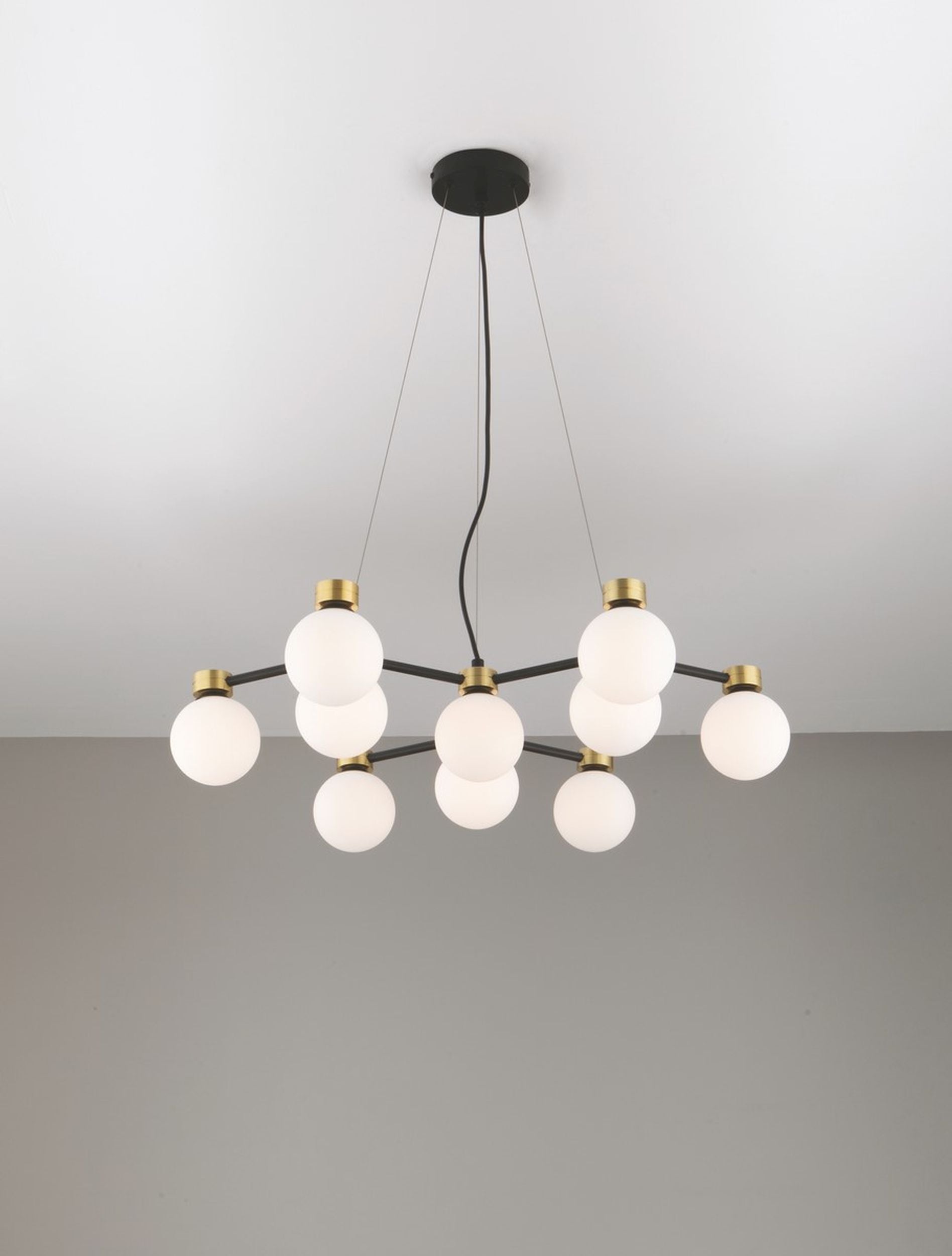 Lampa wisząca Devorie x10 czarno-złota