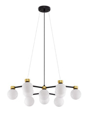 Lampa wisząca Devorie x10 czarno-złota