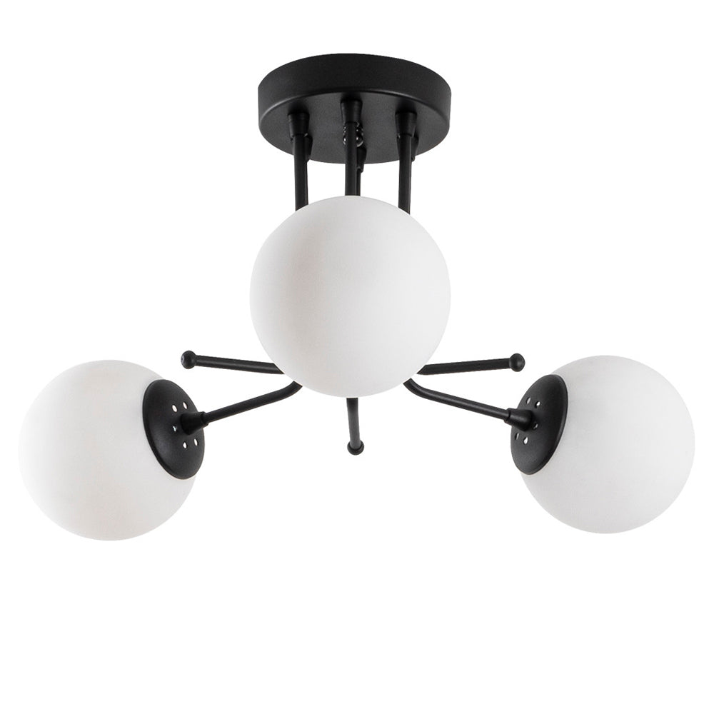 Lampa sufitowa Murrayana x3 czarno-biała