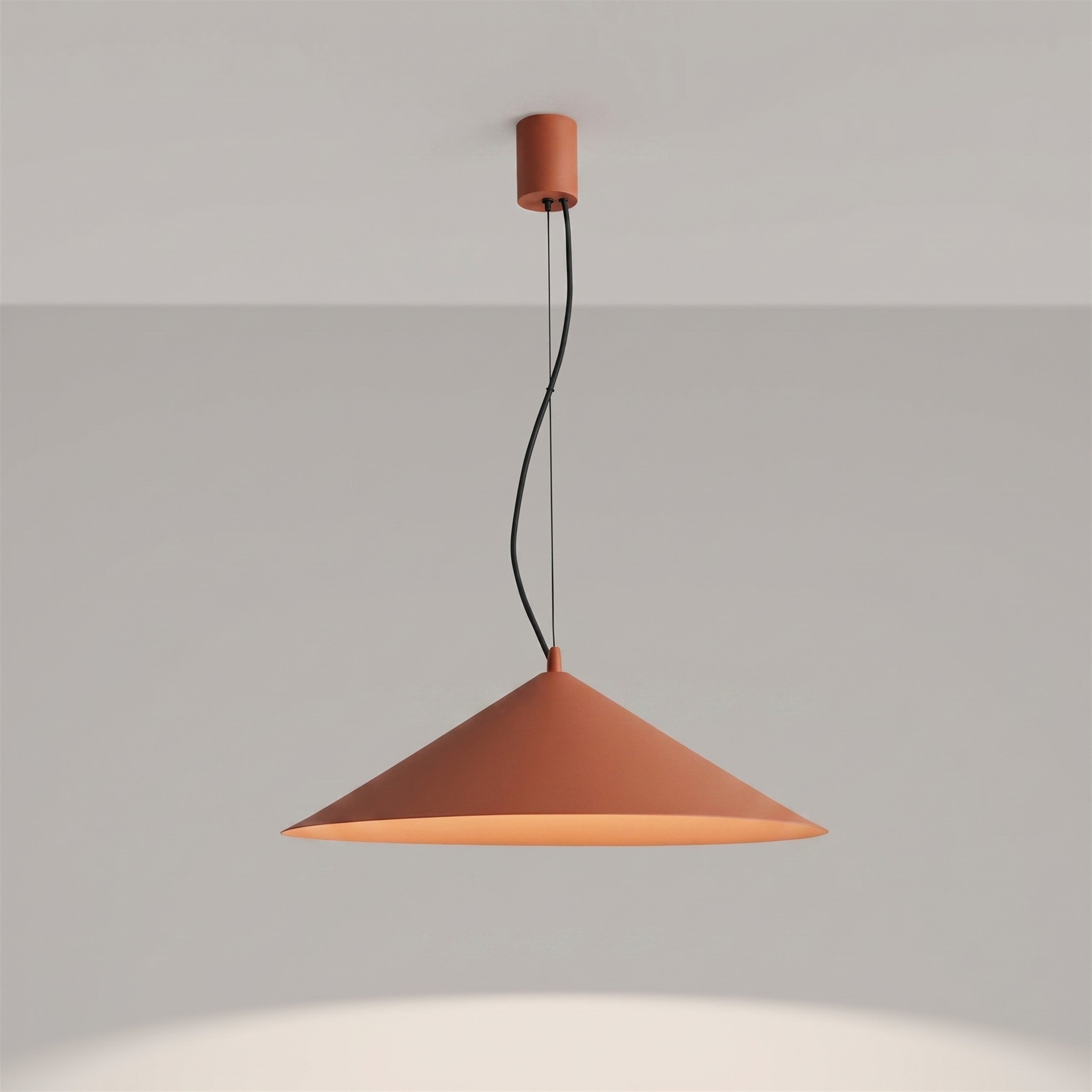 Lampa wisząca Fint LED ochra czerwona
