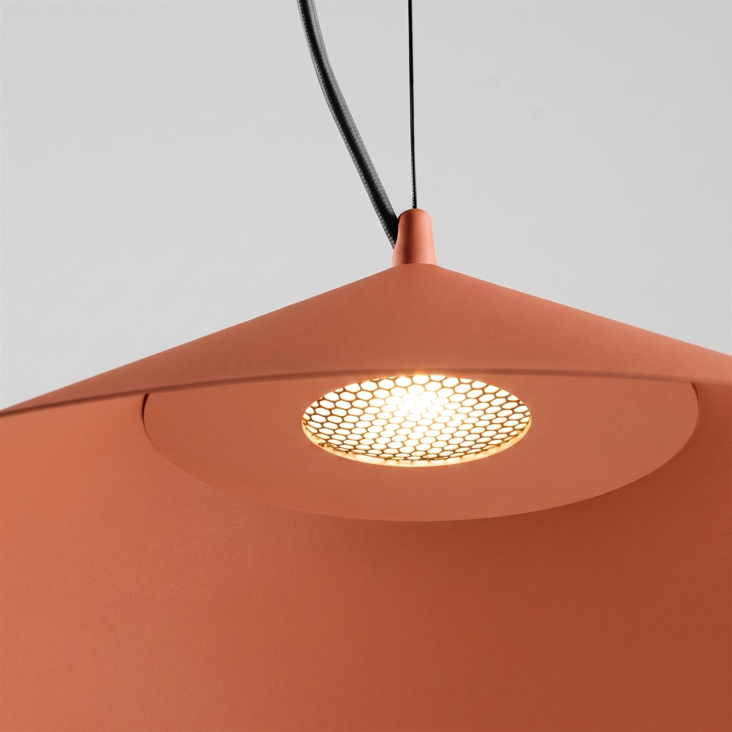 Lampa wisząca Fint LED ochra czerwona
