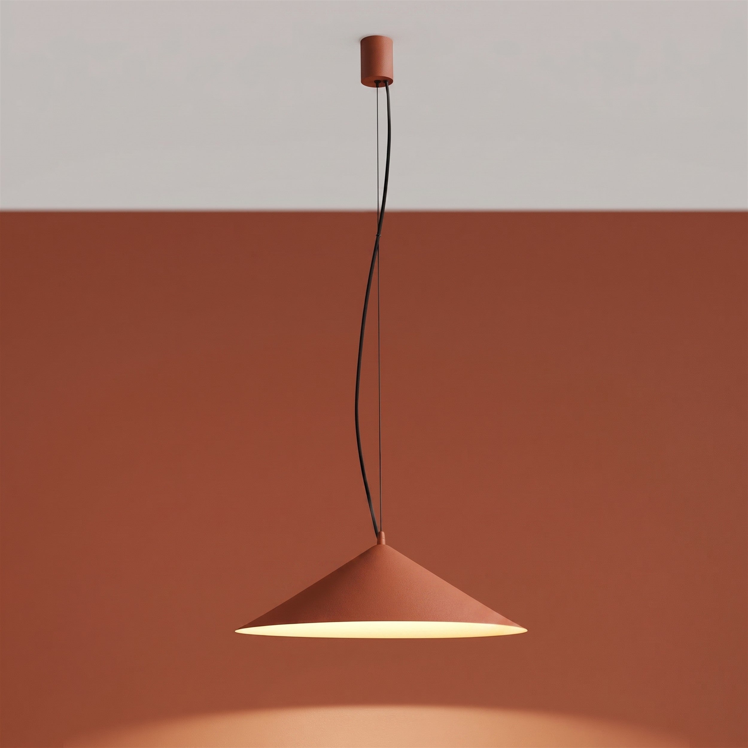 Lampa wisząca Fint LED ochra czerwona