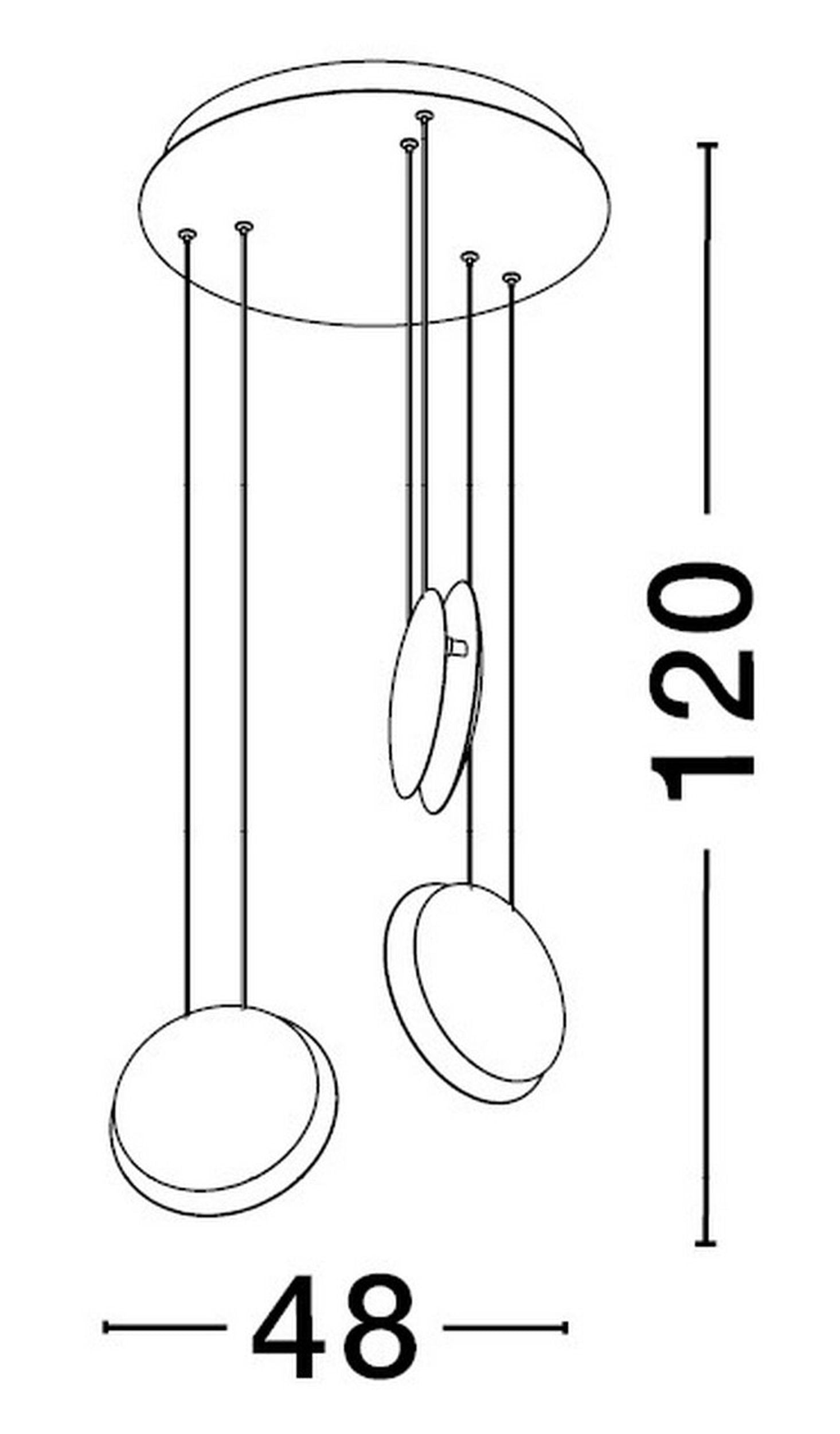 Lampa wisząca Rabbels LED złoto-czarna