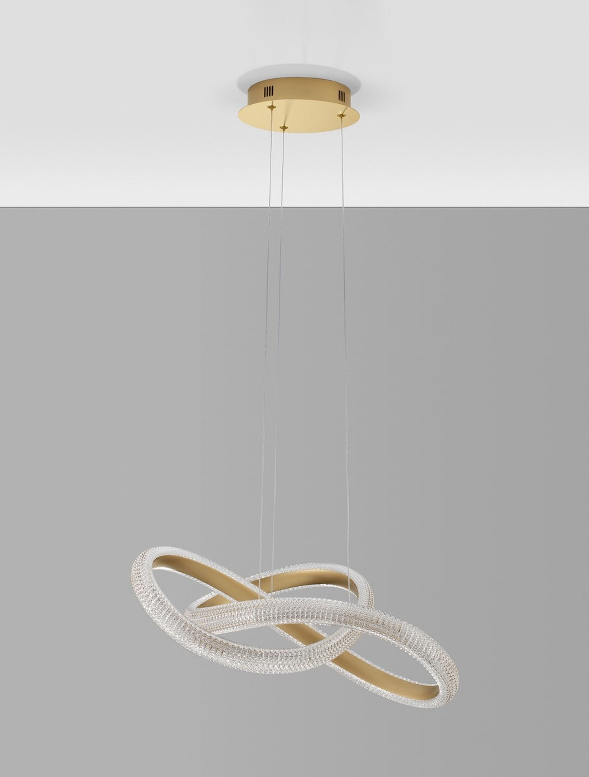 Żyrandol Synery LED średnica 52 cm złoty