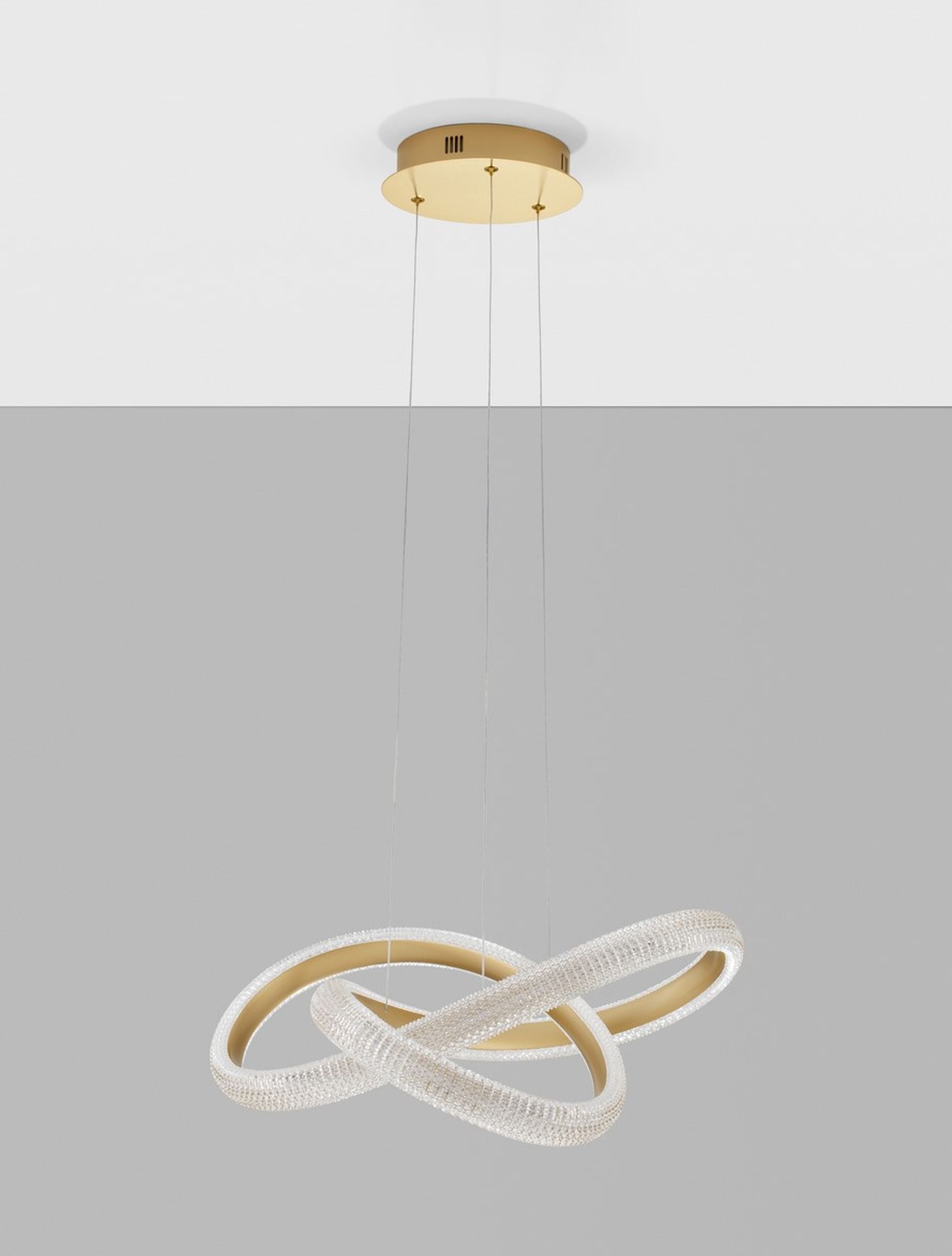Żyrandol Synery LED średnica 52 cm złoty