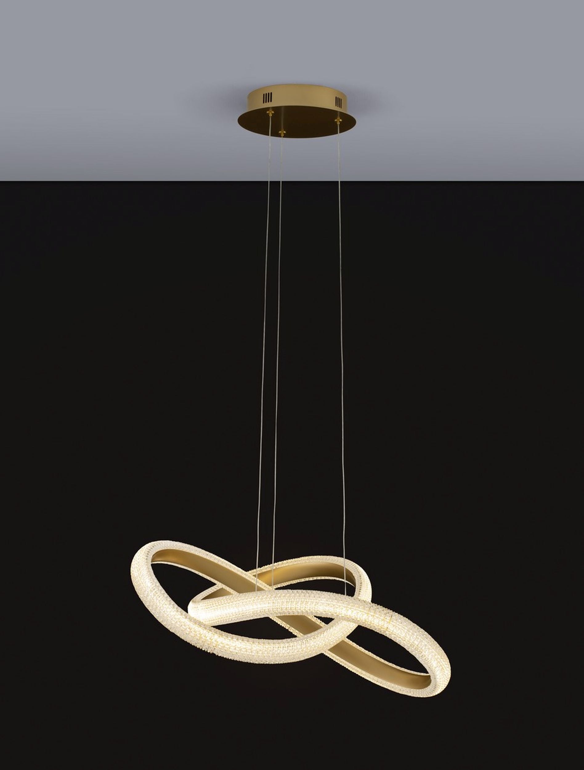 Żyrandol Synery LED średnica 52 cm złoty