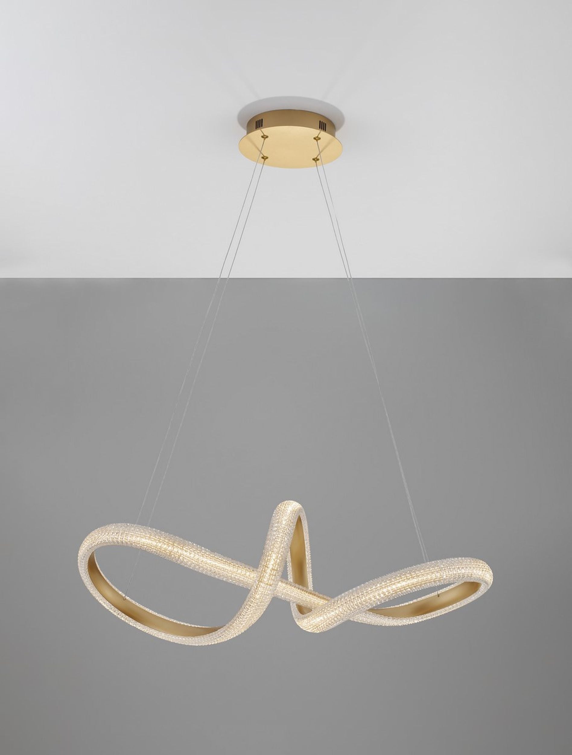 Żyrandol Synery LED średnica 75 cm złoty