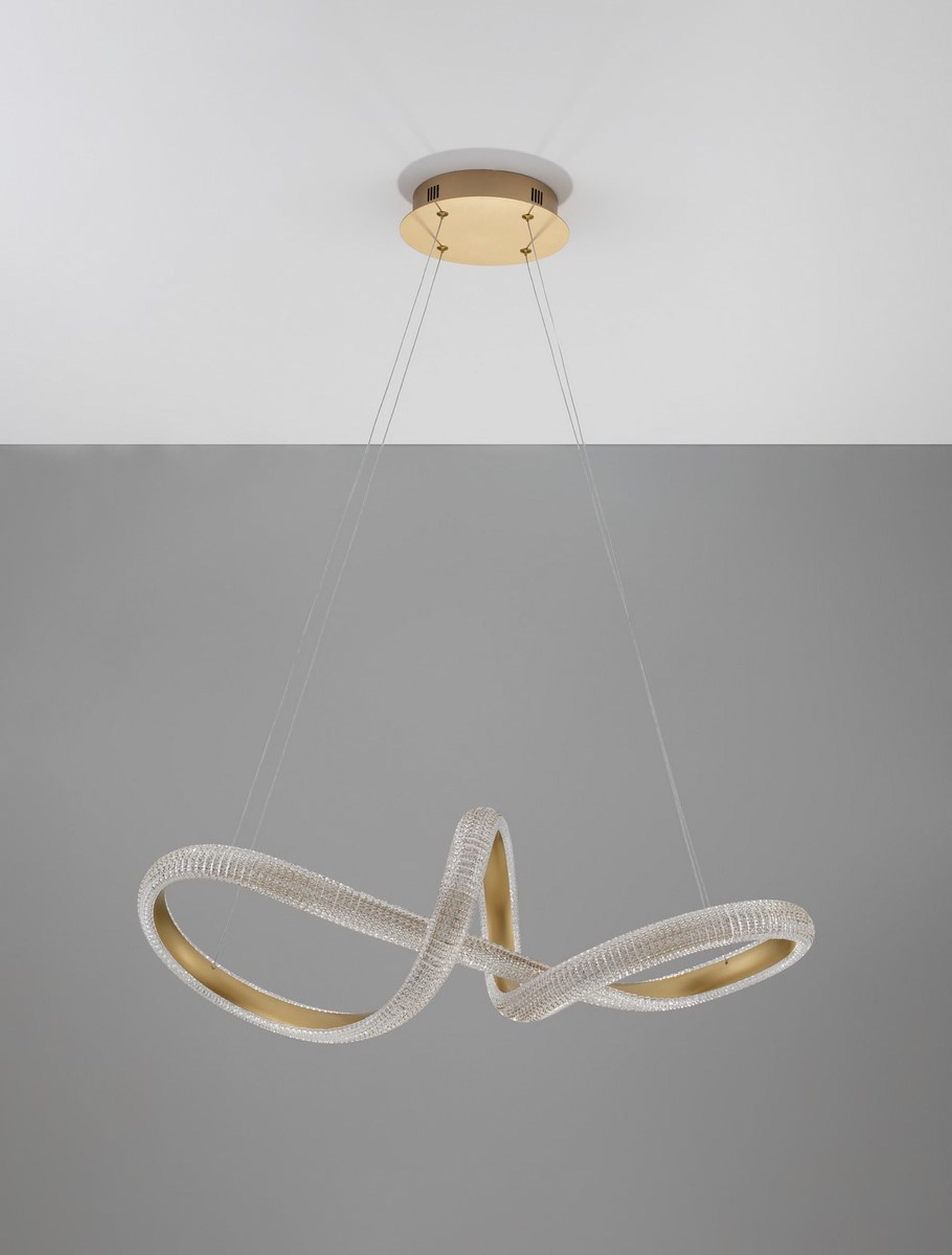 Żyrandol Synery LED średnica 75 cm złoty