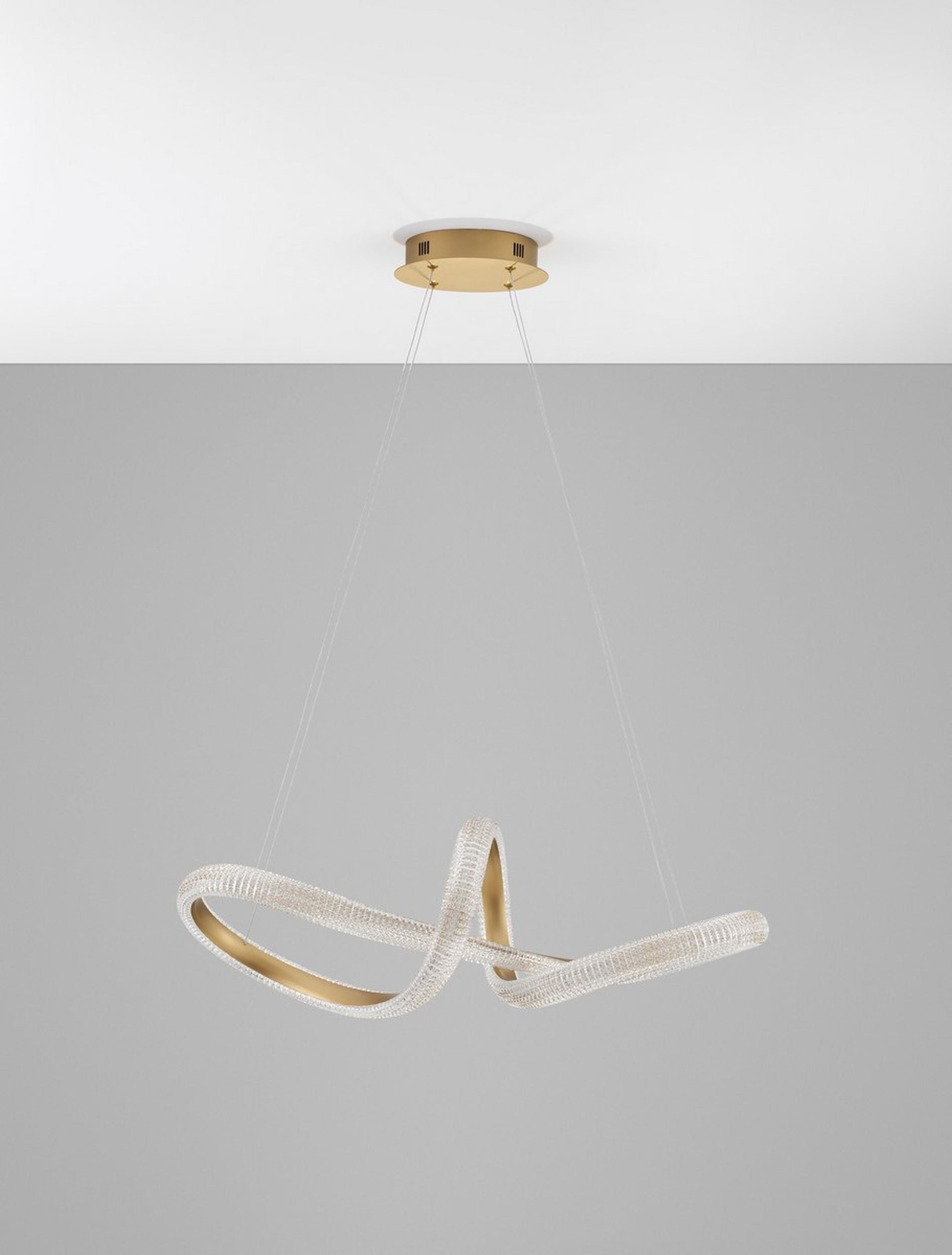 Żyrandol Synery LED średnica 75 cm złoty