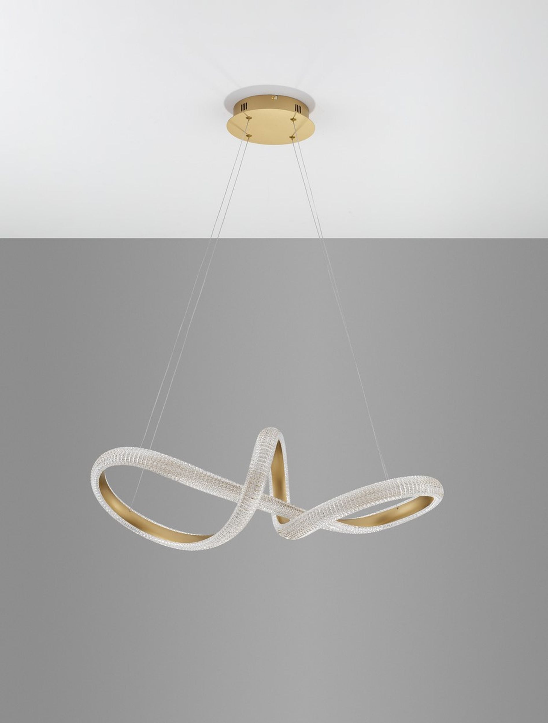 Żyrandol Synery LED średnica 75 cm złoty